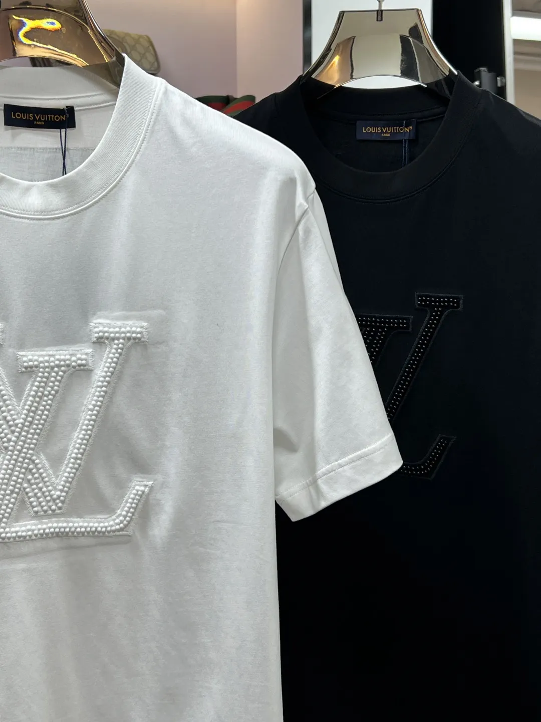 LV 2025 2025年夏新作 ホワイト 半袖Tシャツ ユニセックス - 画像 (7)