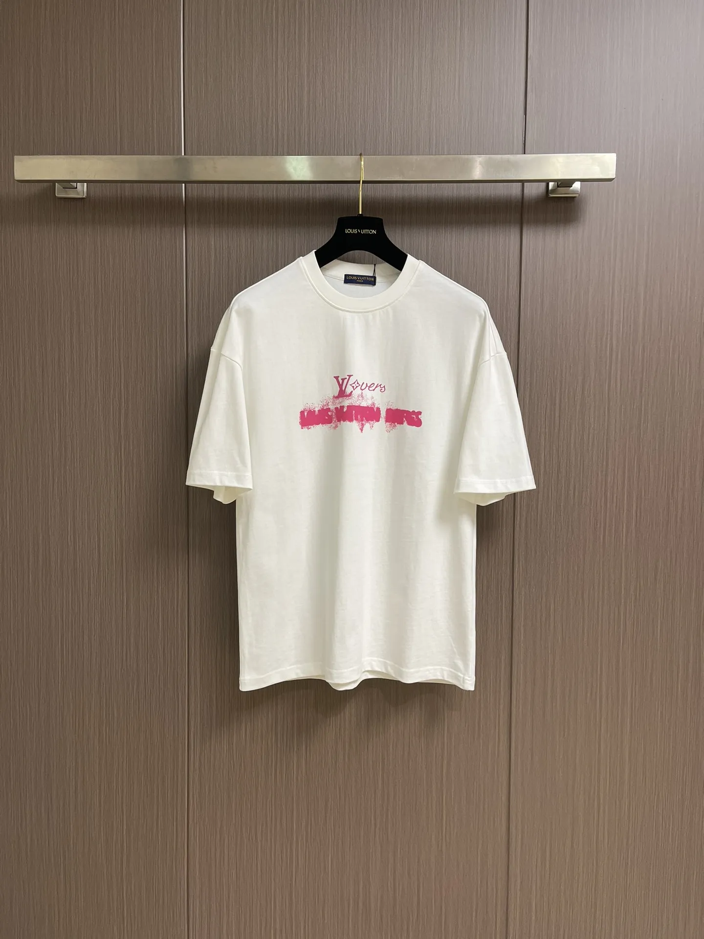 LV 白い印花短袖Tシャツ