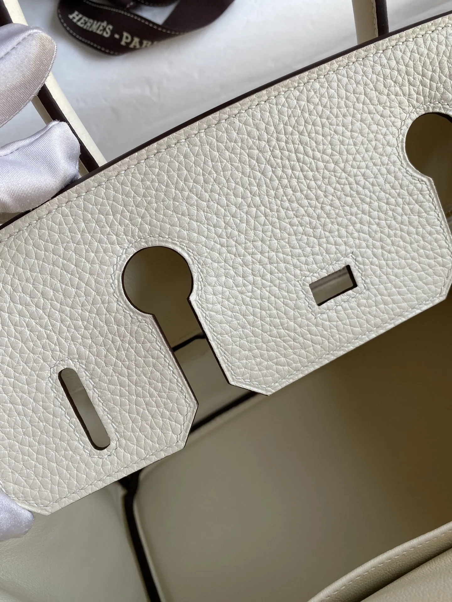 HERMÈS Birkin 30cm クリーム色 Togo皮 金具 - 画像 (8)