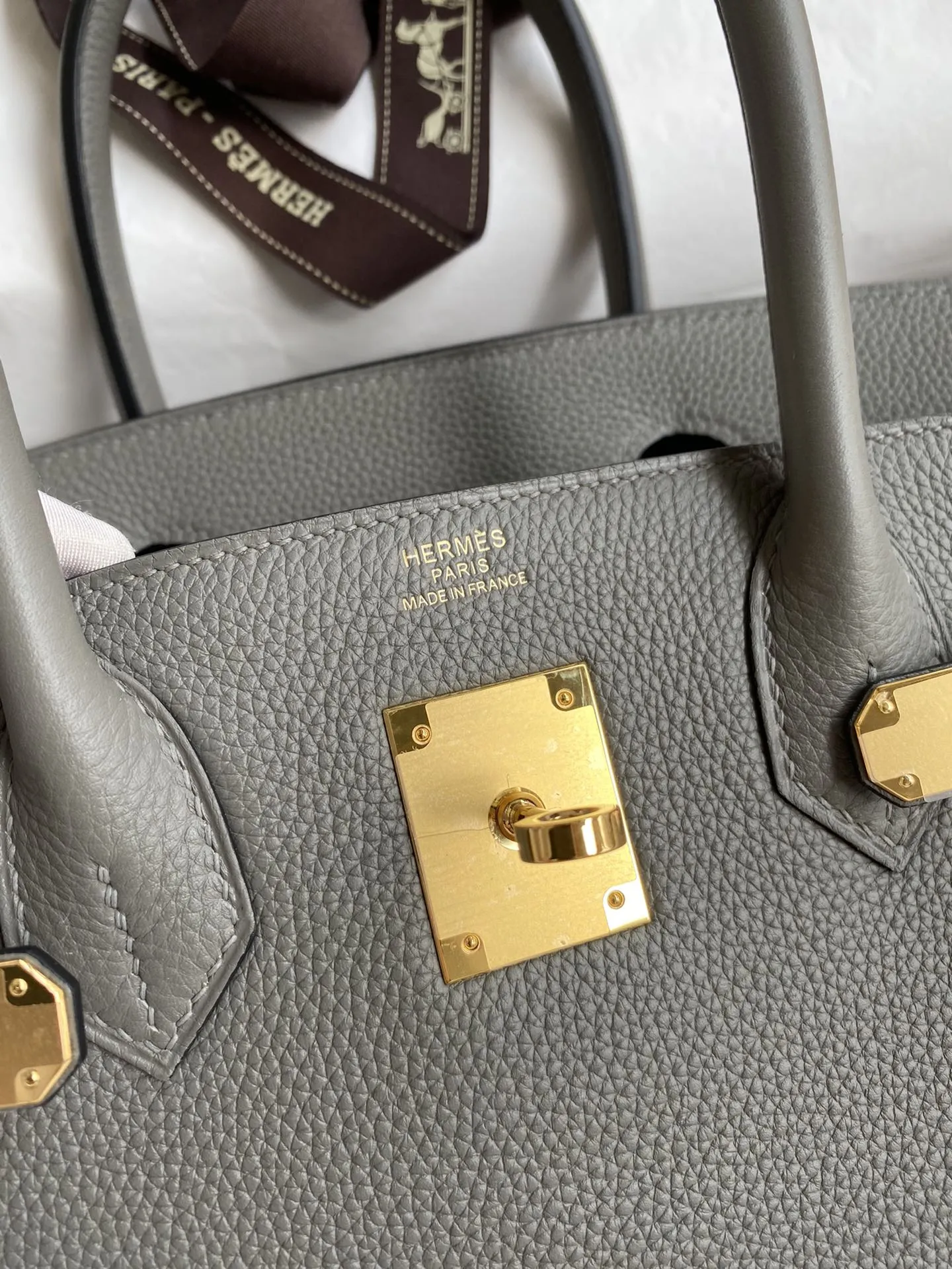 HERMÈS Birkin 30cm トゴ皮 積雨雲灰 金具 - 画像 (6)