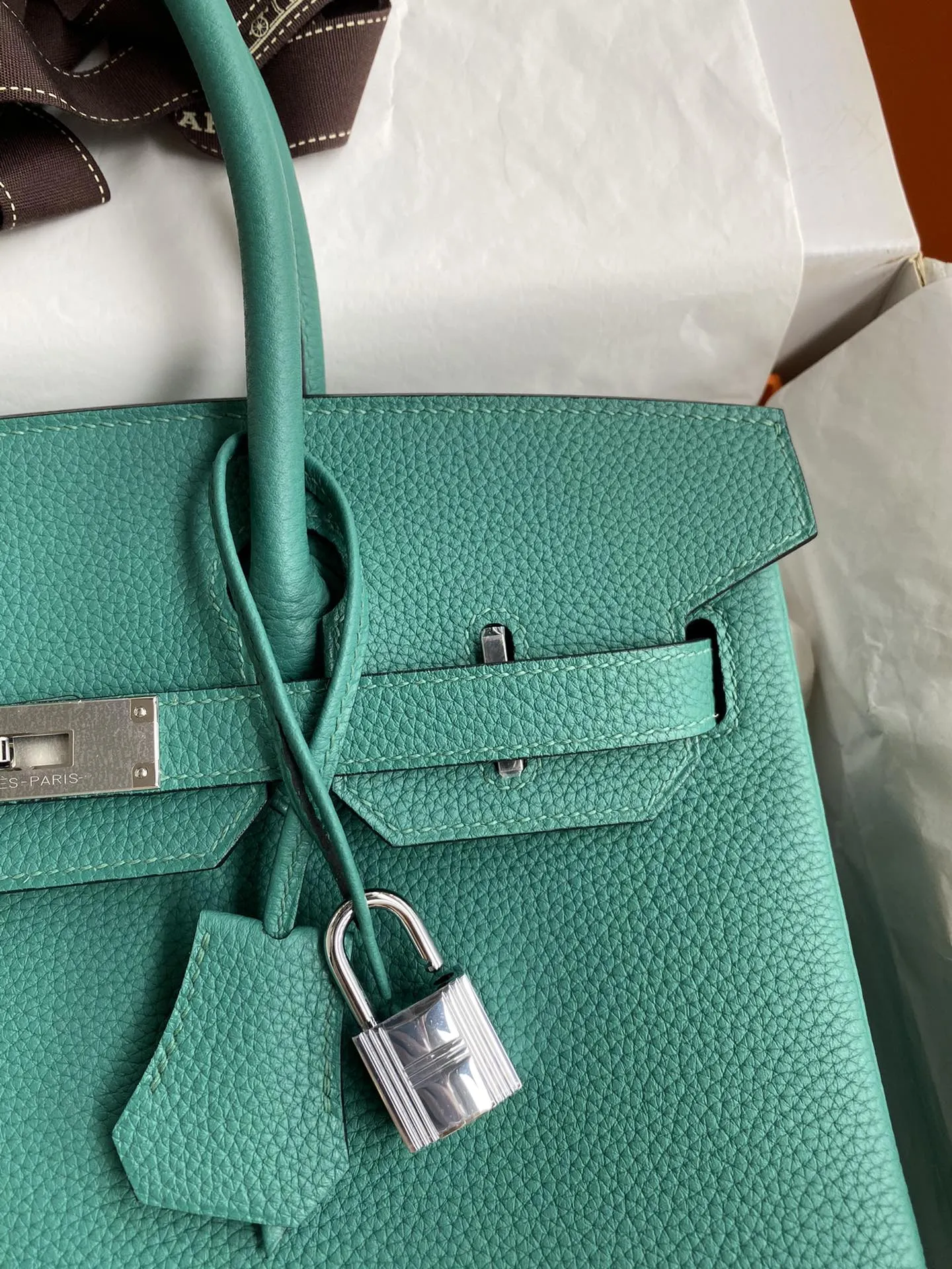 HERMÈS Birkin 30cm ピーコックブルー Togo - 画像 (5)