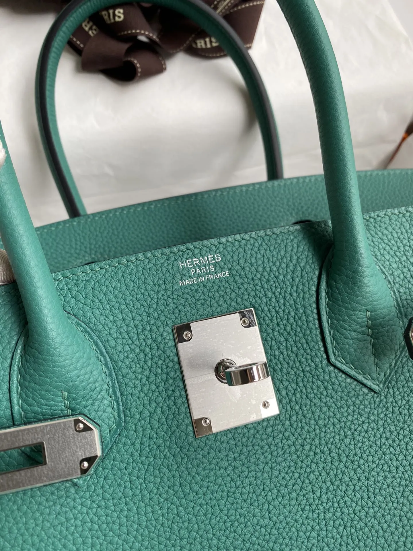 HERMÈS Birkin 30cm ピーコックブルー Togo - 画像 (6)