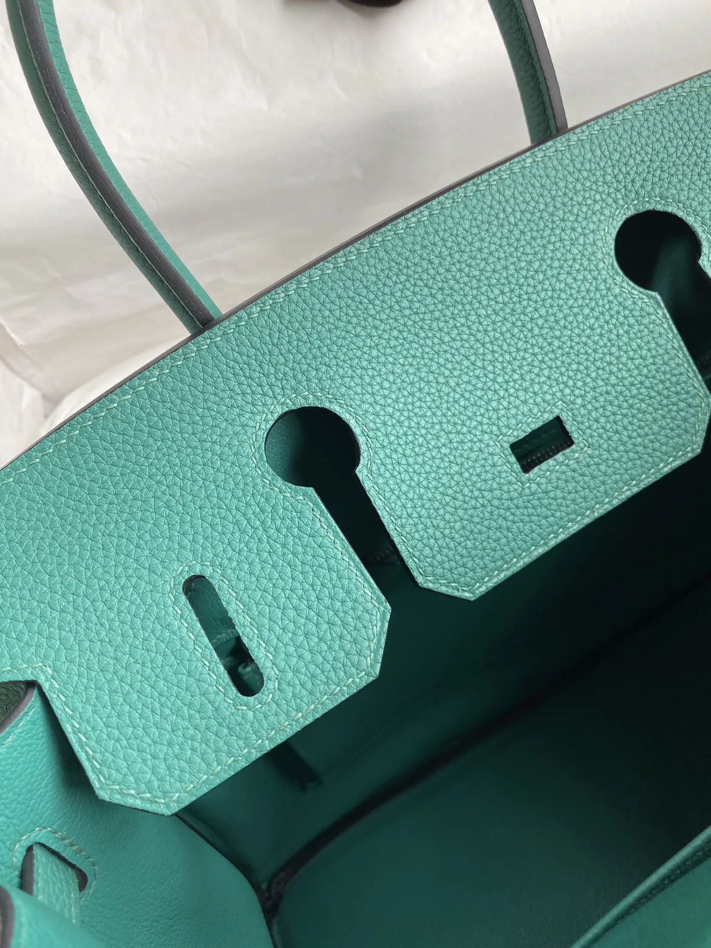 HERMÈS Birkin 30cm ピーコックブルー Togo - 画像 (8)