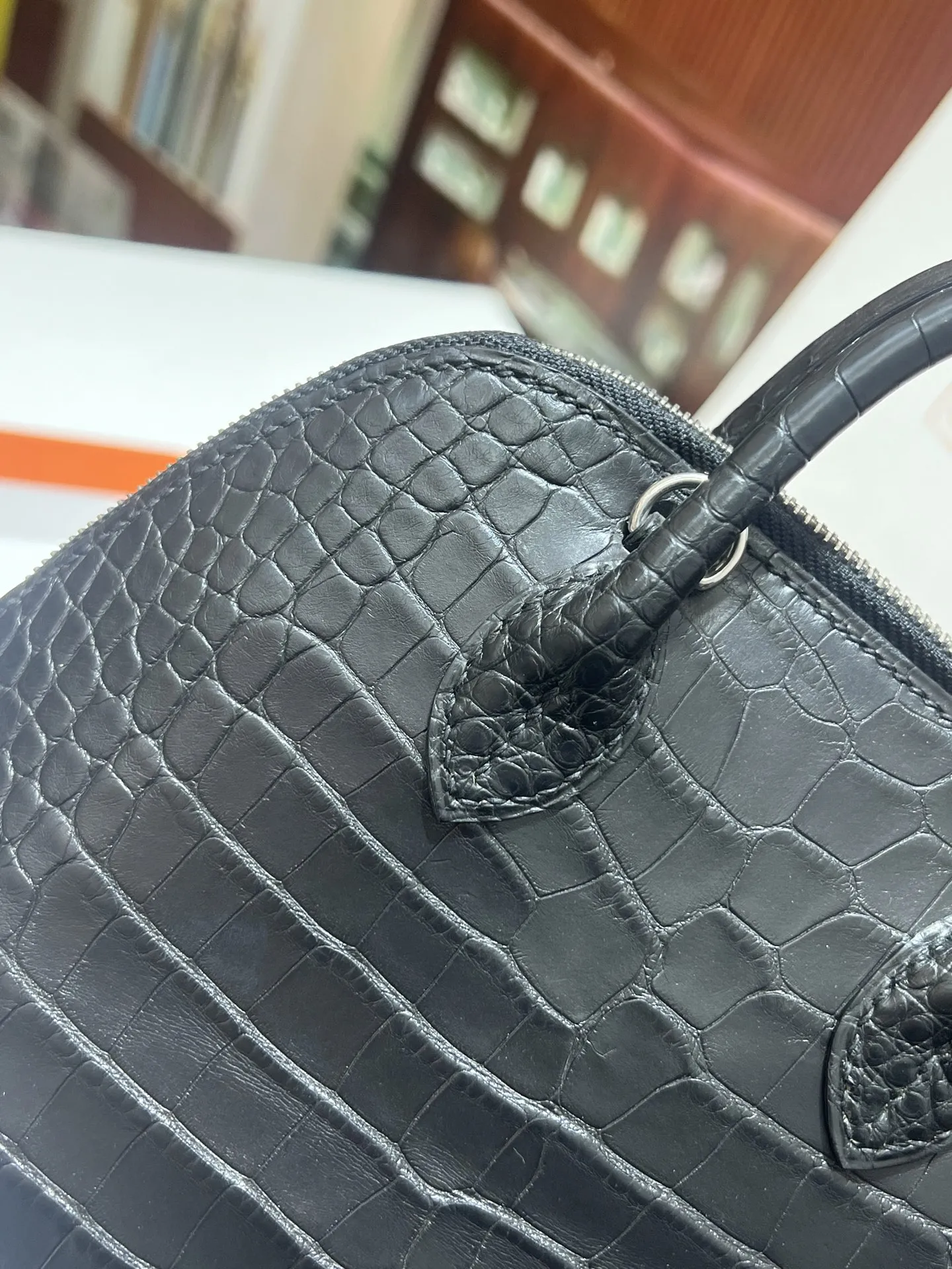 HERMESボリードミニブラッククロコ型押しバッグ - 画像 (6)