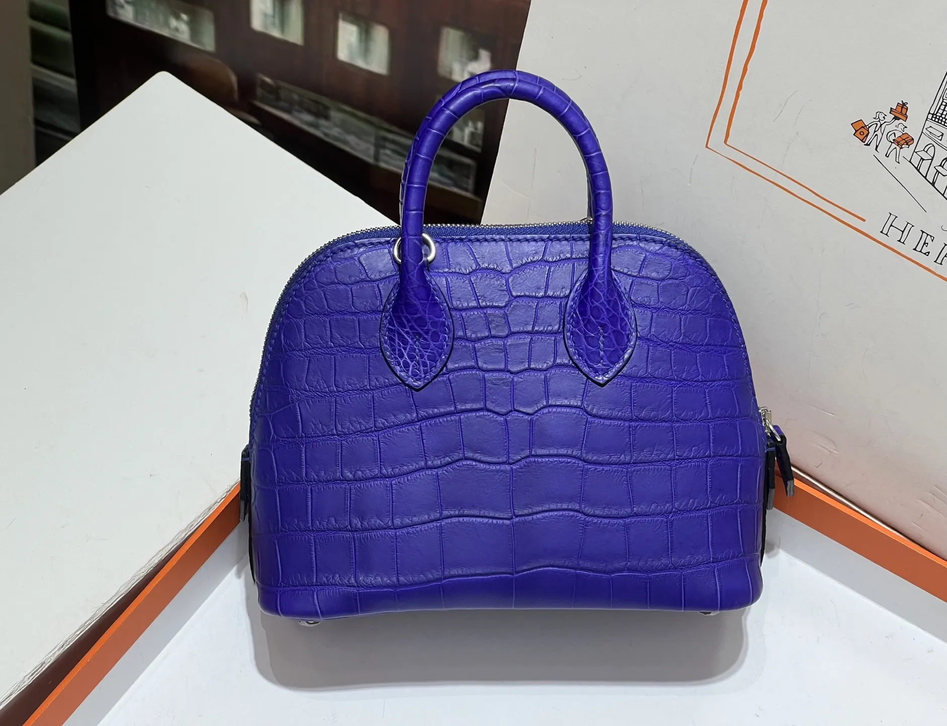 HERMÈS アイリスパープル ボリード ミニバッグ - 画像 (4)