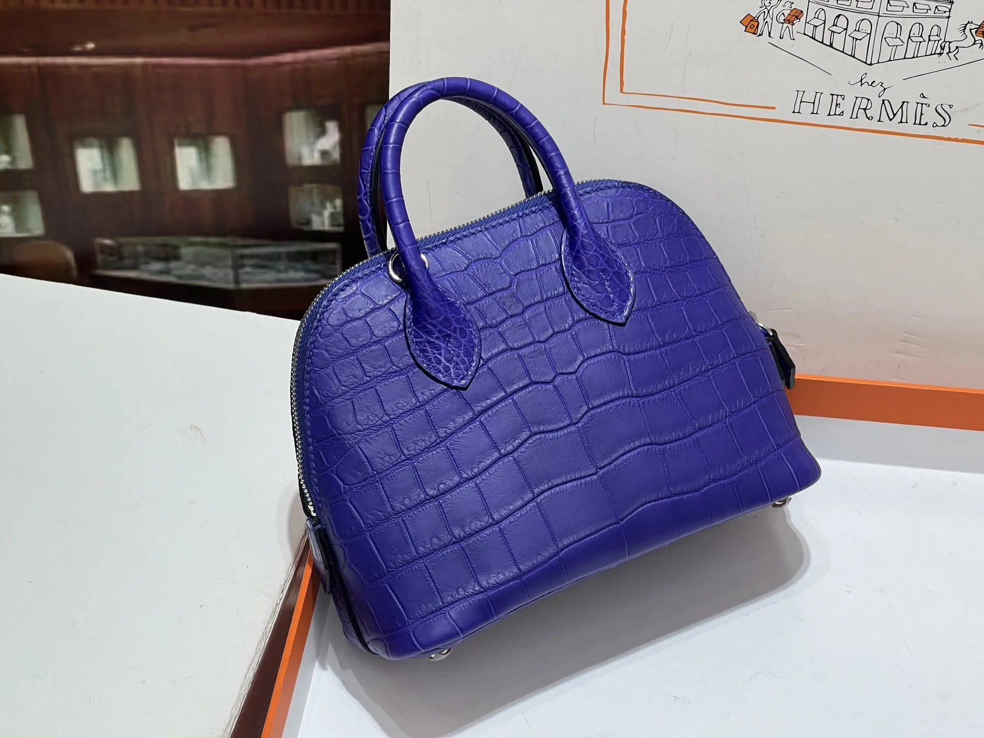 HERMÈS アイリスパープル ボリード ミニバッグ - 画像 (5)