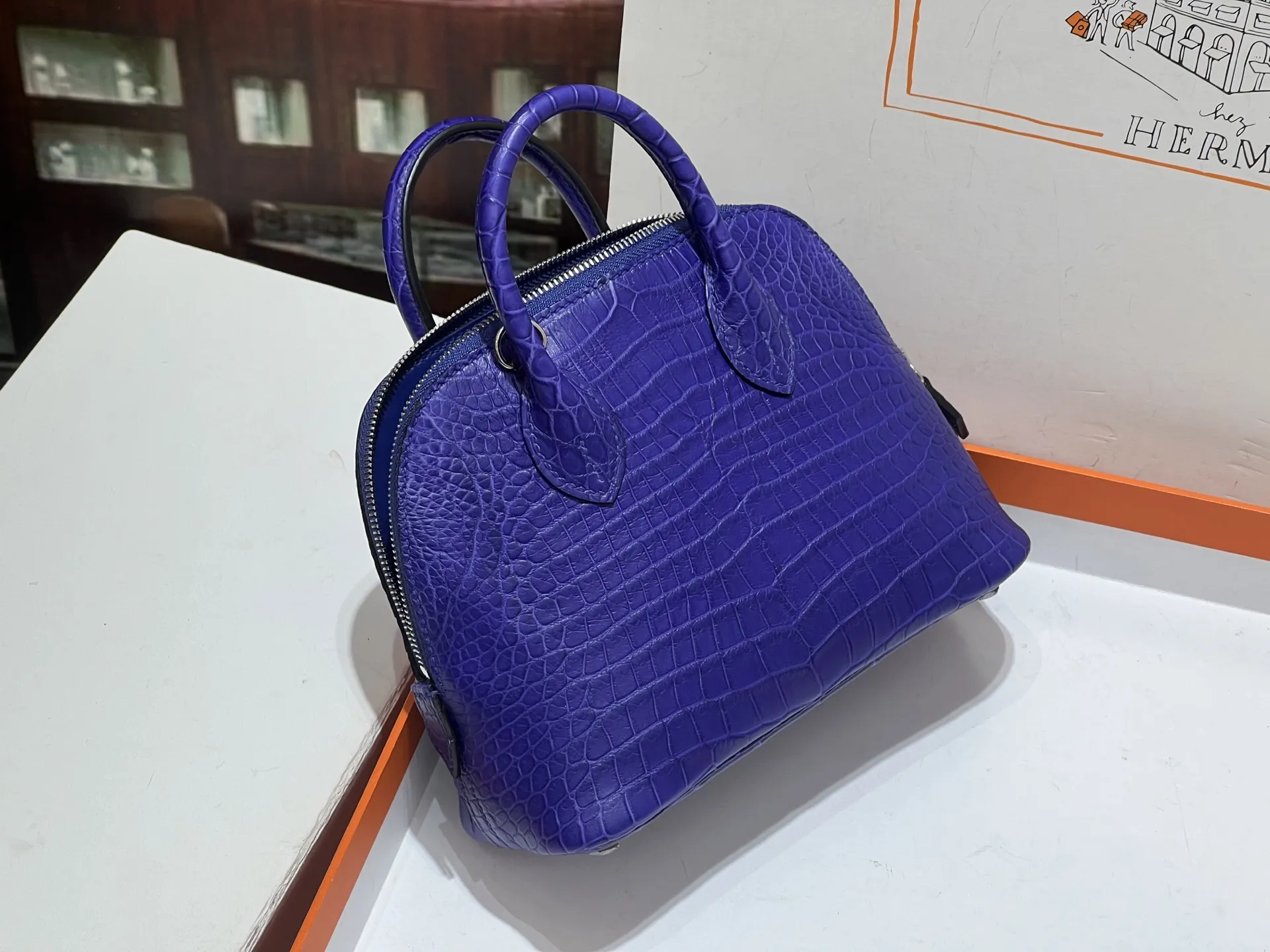 HERMÈS アイリスパープル ボリード ミニバッグ - 画像 (6)