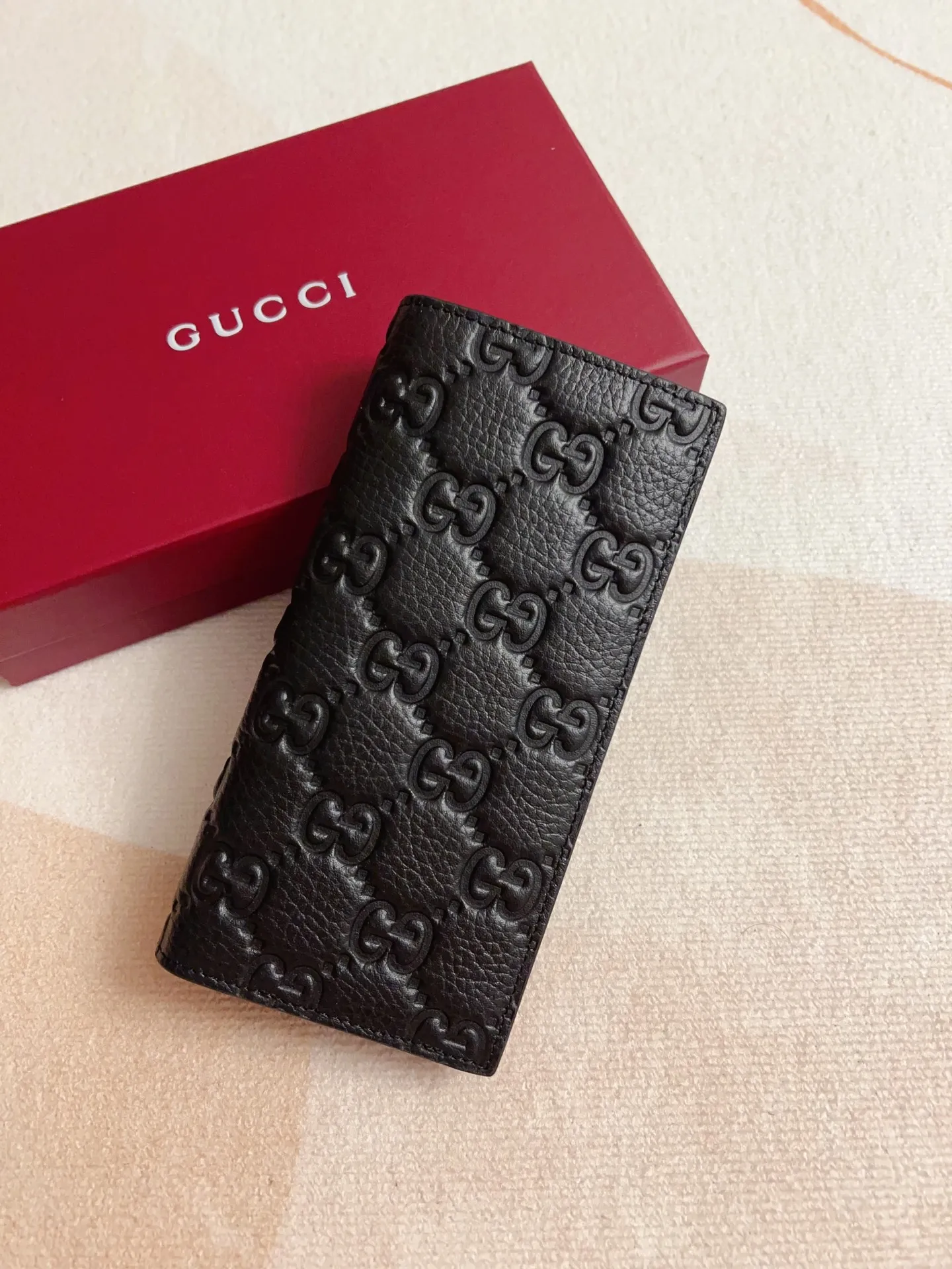 Gucci GG Emblem 黒 長財布 835014