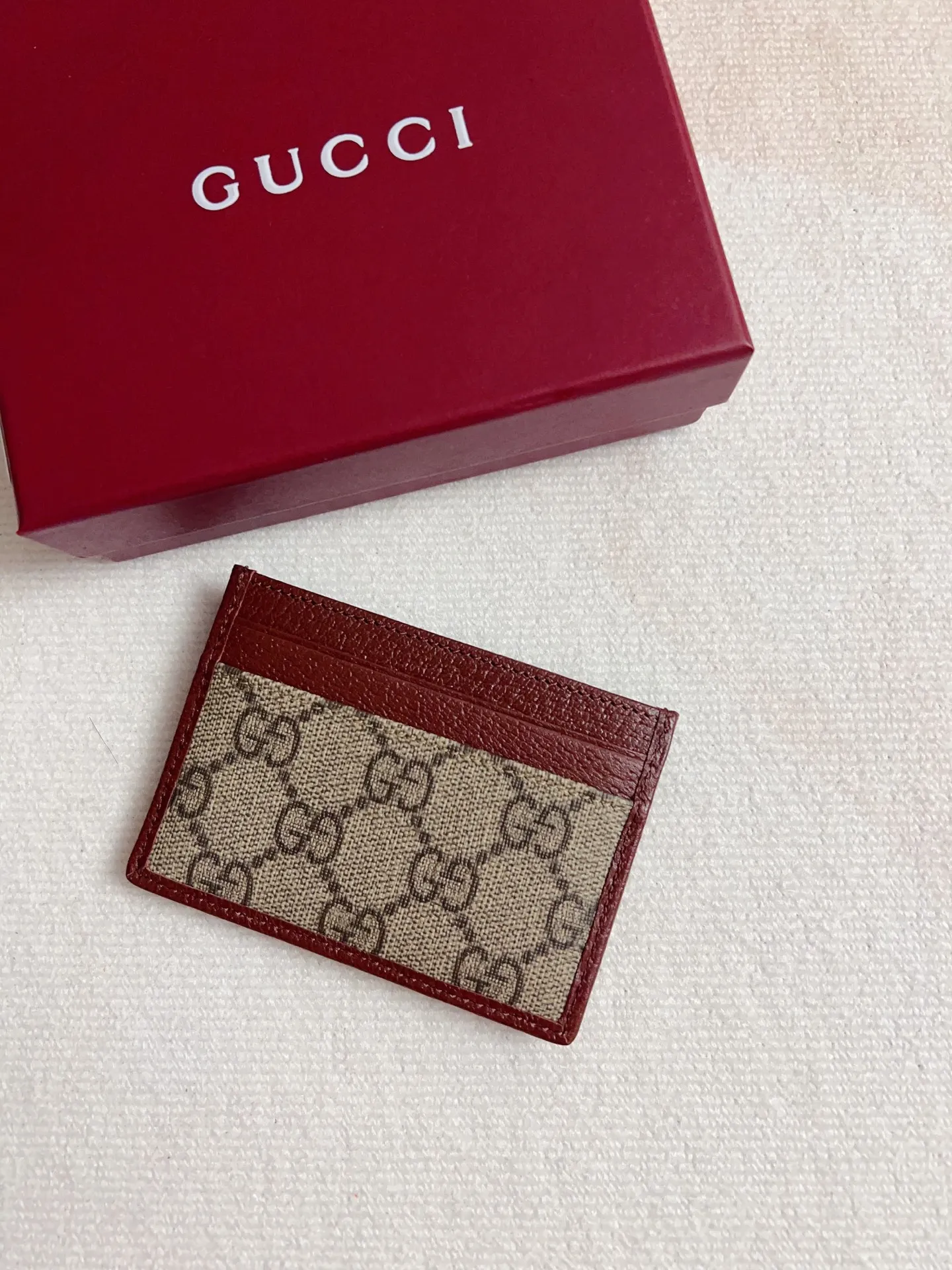 GUCCI Ophidia カードケース 茶色 枣赤色 - 画像 (4)