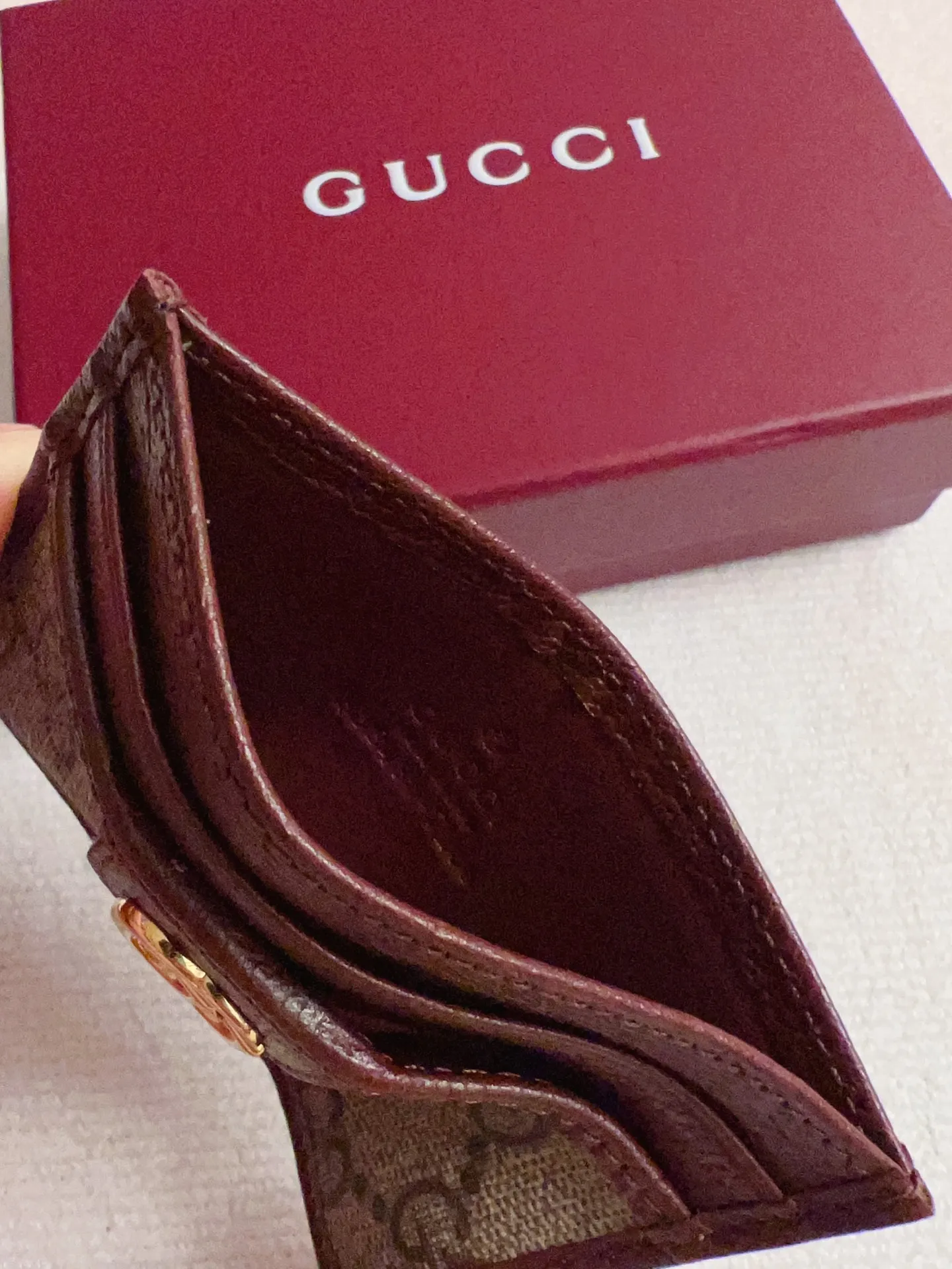 GUCCI Ophidia カードケース 茶色 枣赤色 - 画像 (5)