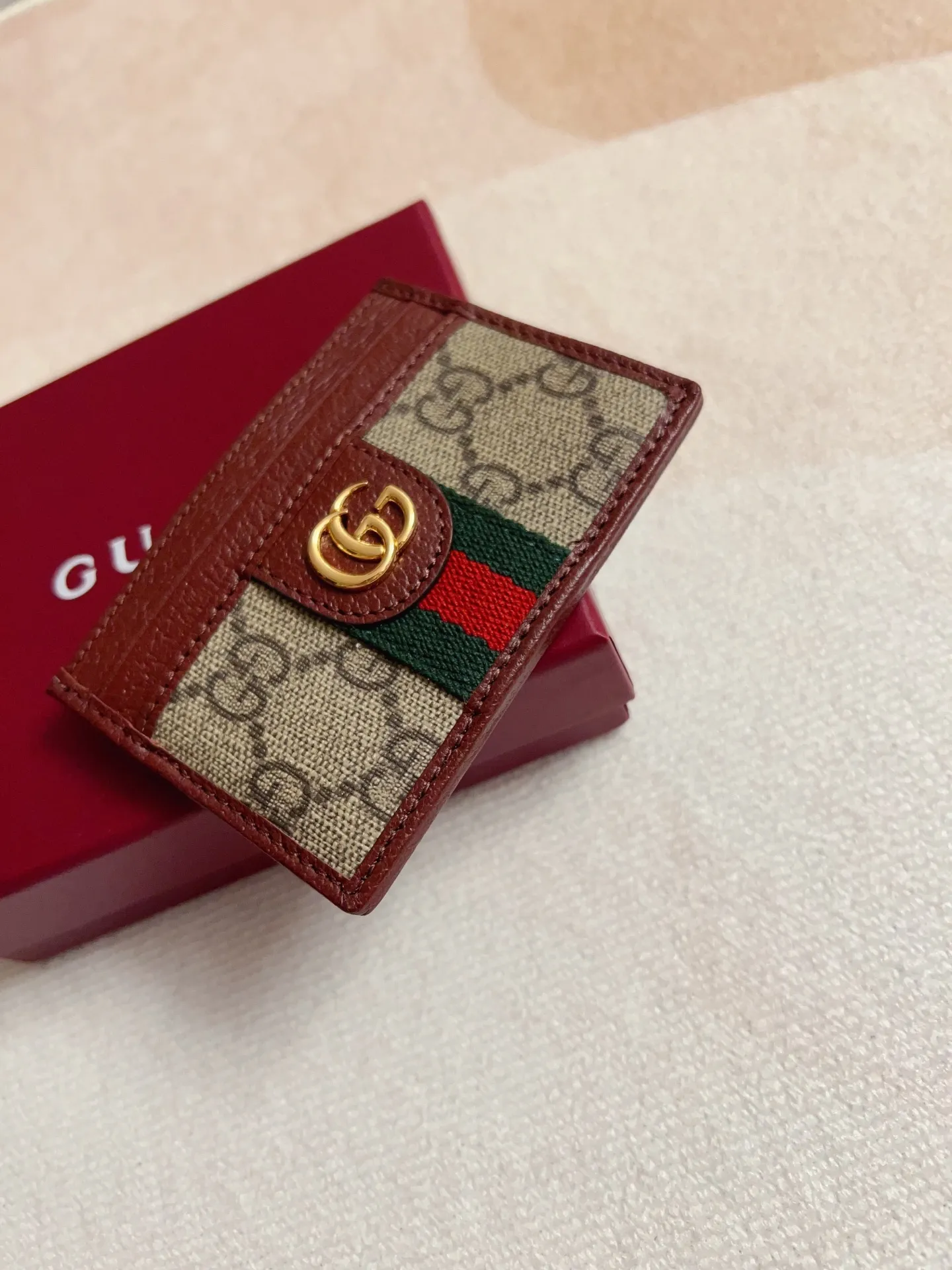 GUCCI Ophidia カードケース 茶色 枣赤色 - 画像 (6)