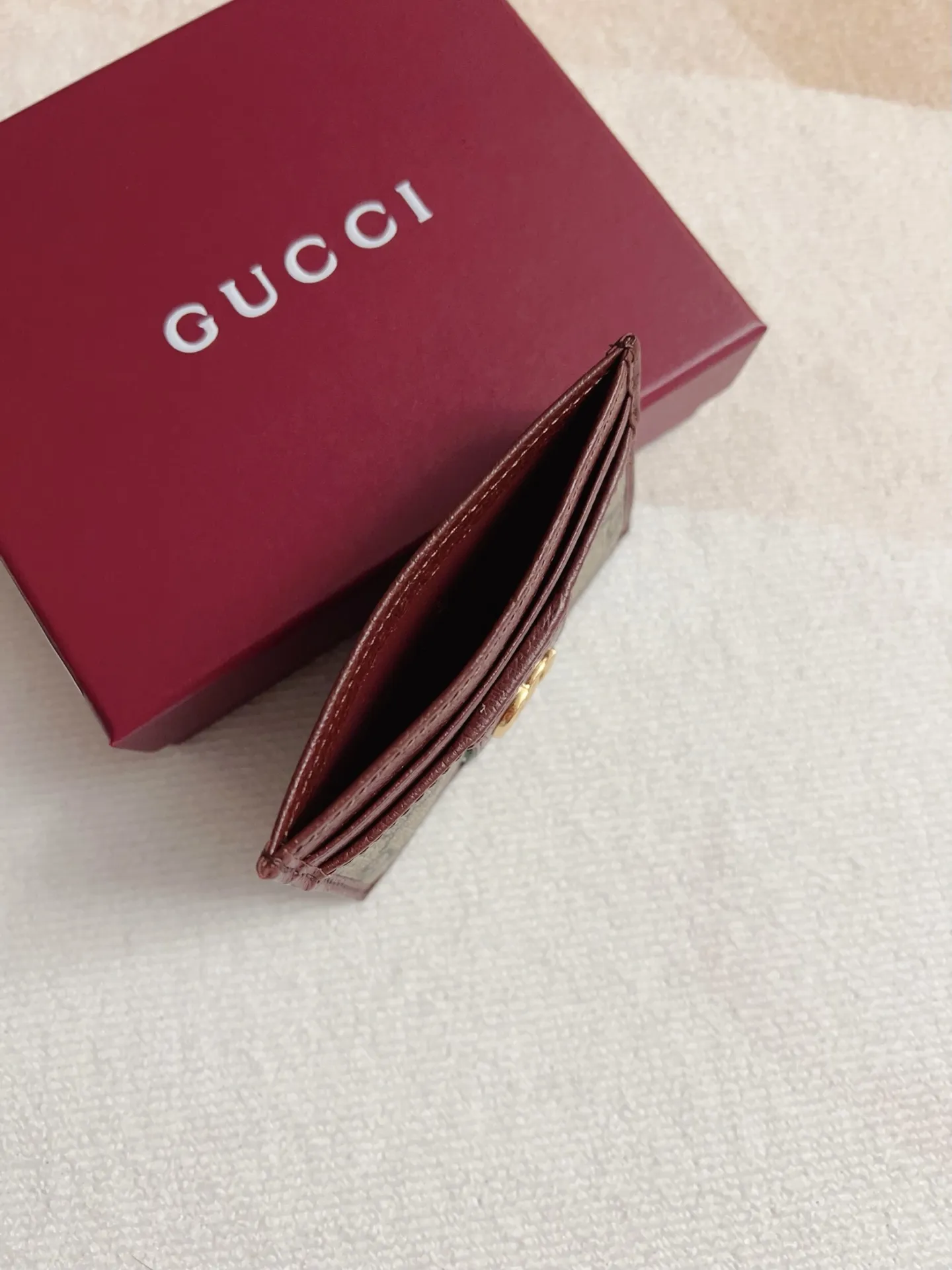 GUCCI Ophidia カードケース 茶色 枣赤色 - 画像 (7)
