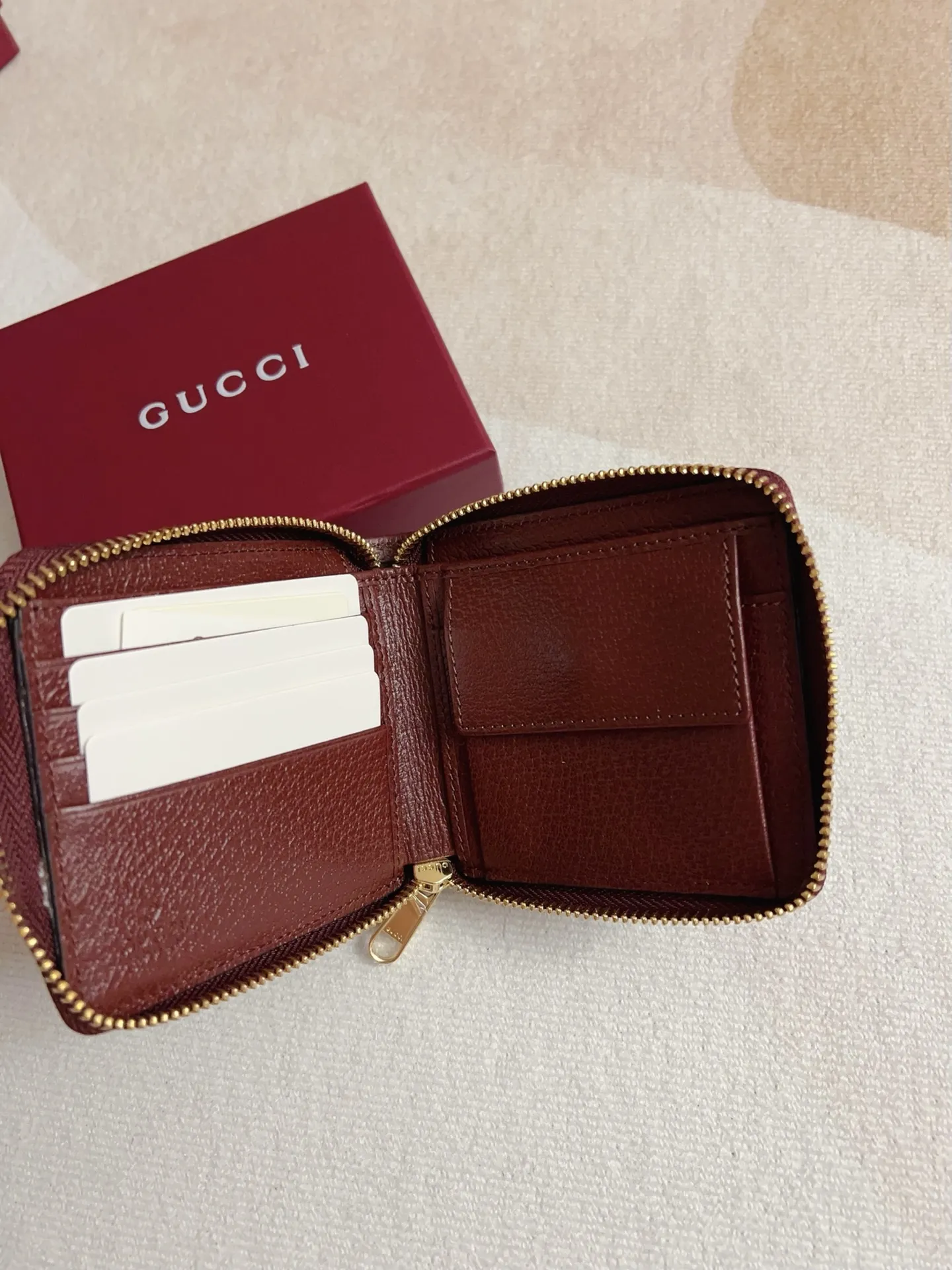 Gucci Ophidia 短財布 枣红色 GG Supreme - 画像 (5)