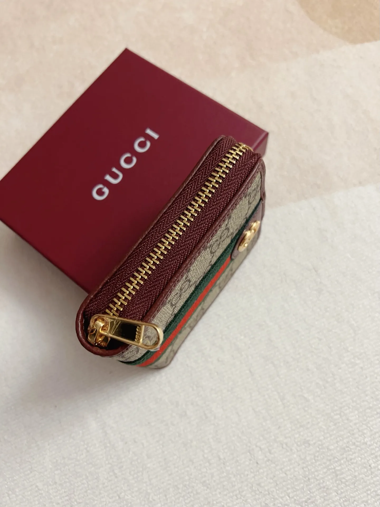 Gucci Ophidia 短財布 枣红色 GG Supreme - 画像 (8)