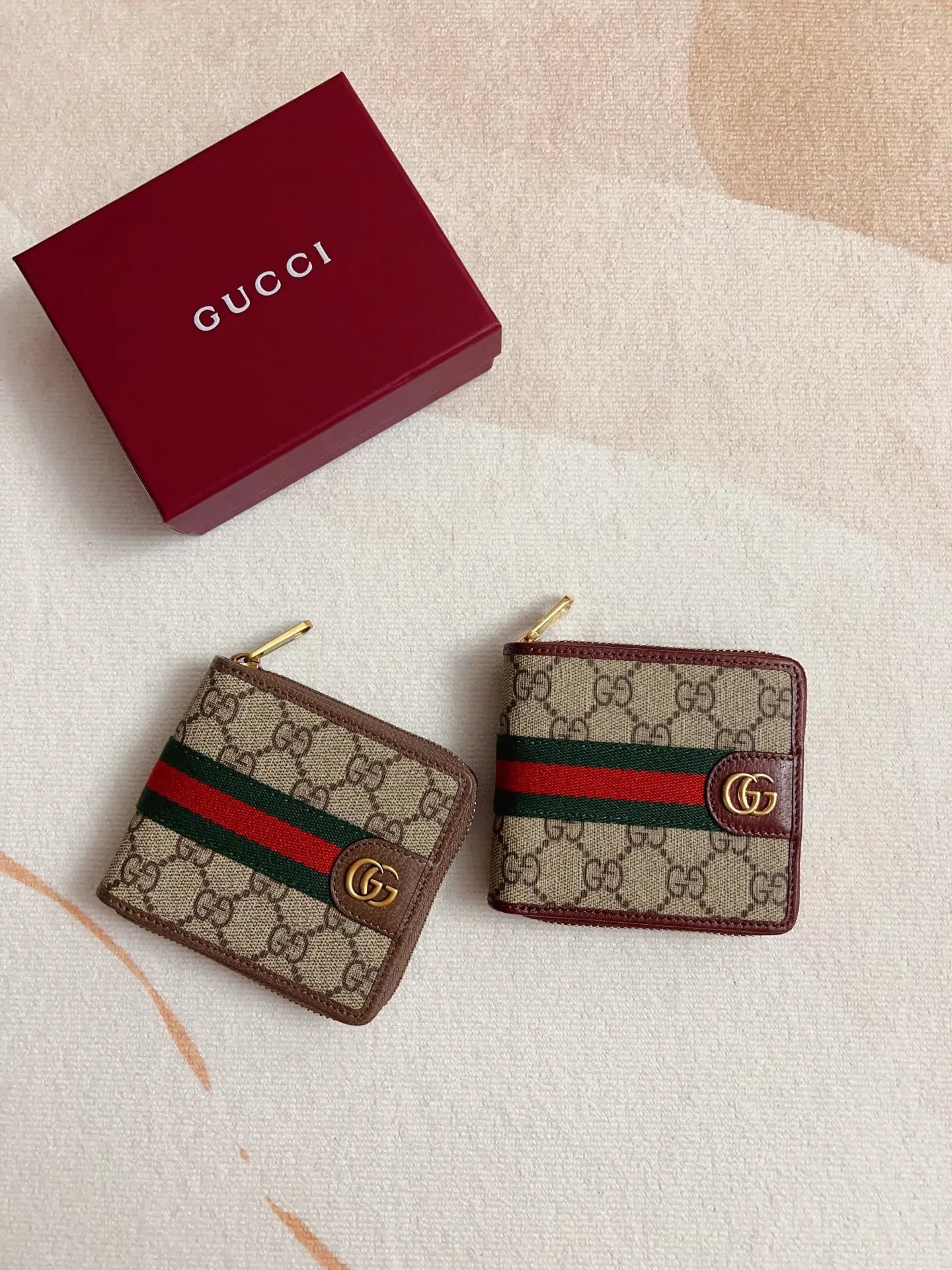 Gucci Ophidia 短財布 枣红色 GG Supreme - 画像 (9)