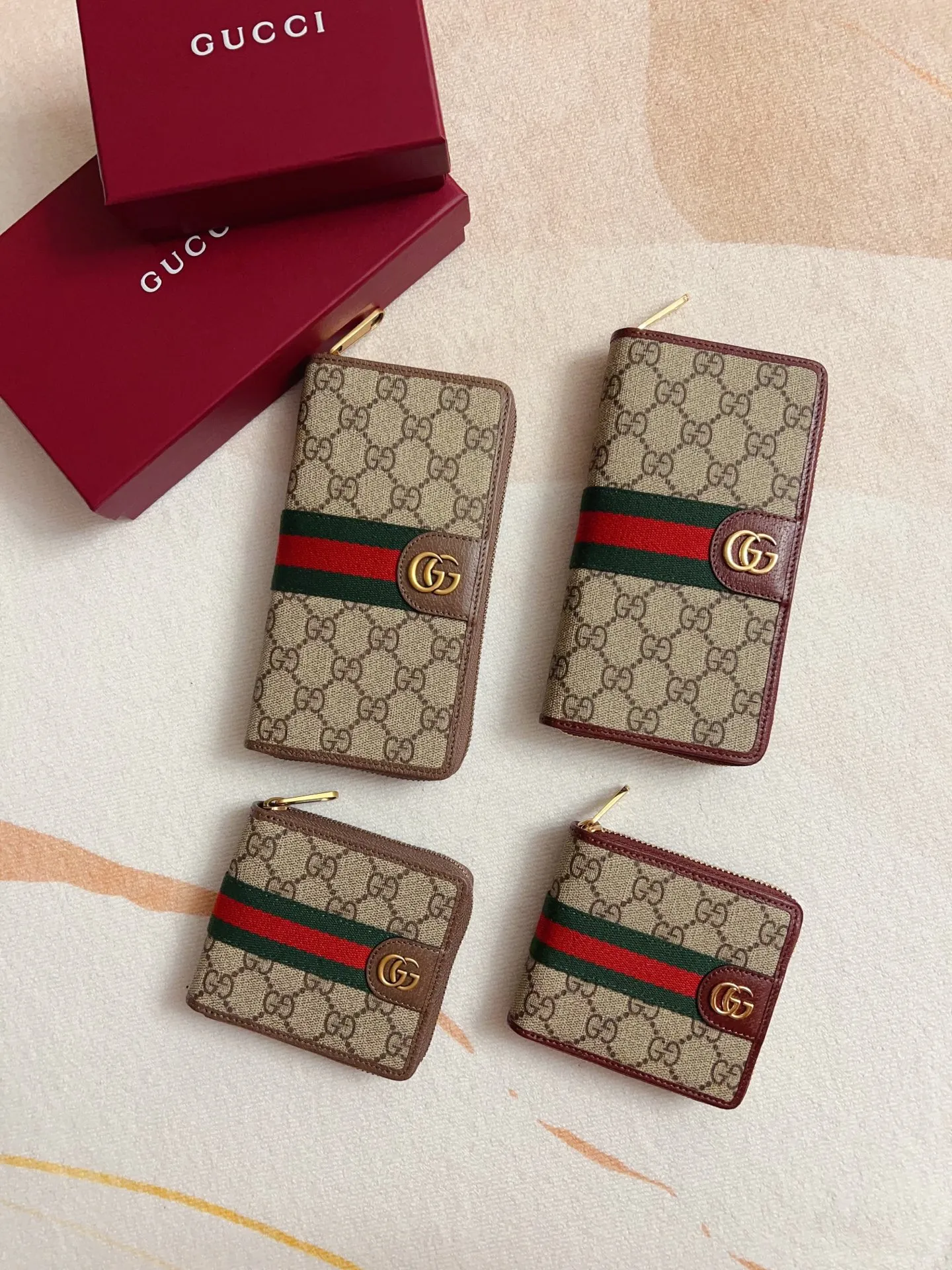 Gucci Ophidia 短財布 枣红色 GG Supreme - 画像 (10)