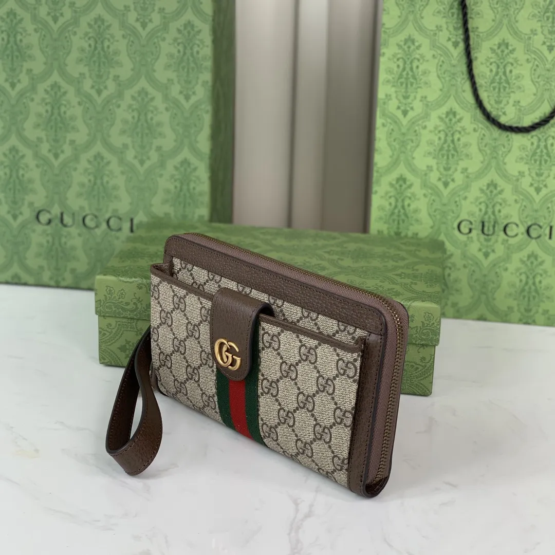 Gucci Ophidia ウォレット ベージュ ウッド調 - 画像 (3)