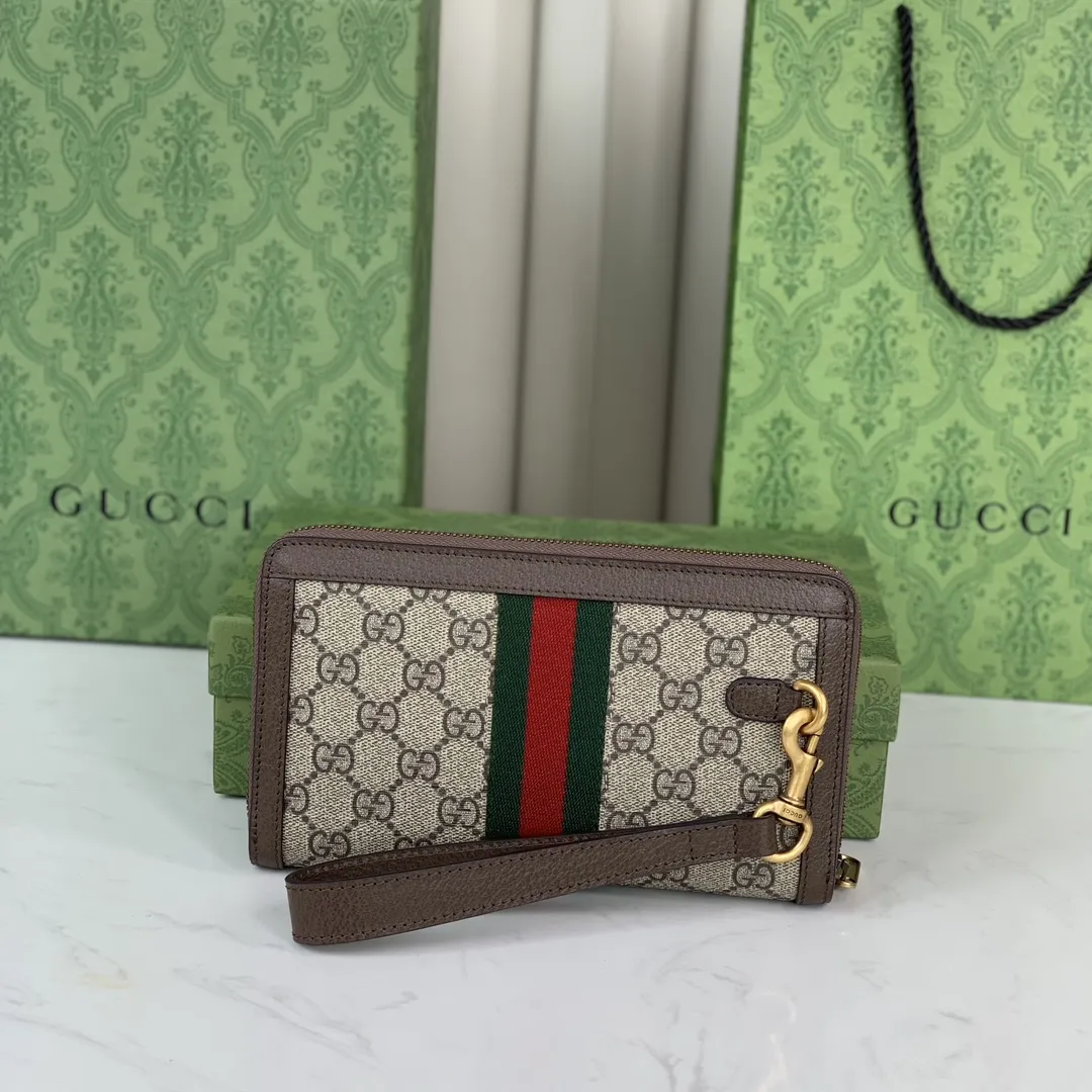 Gucci Ophidia ウォレット ベージュ ウッド調 - 画像 (4)