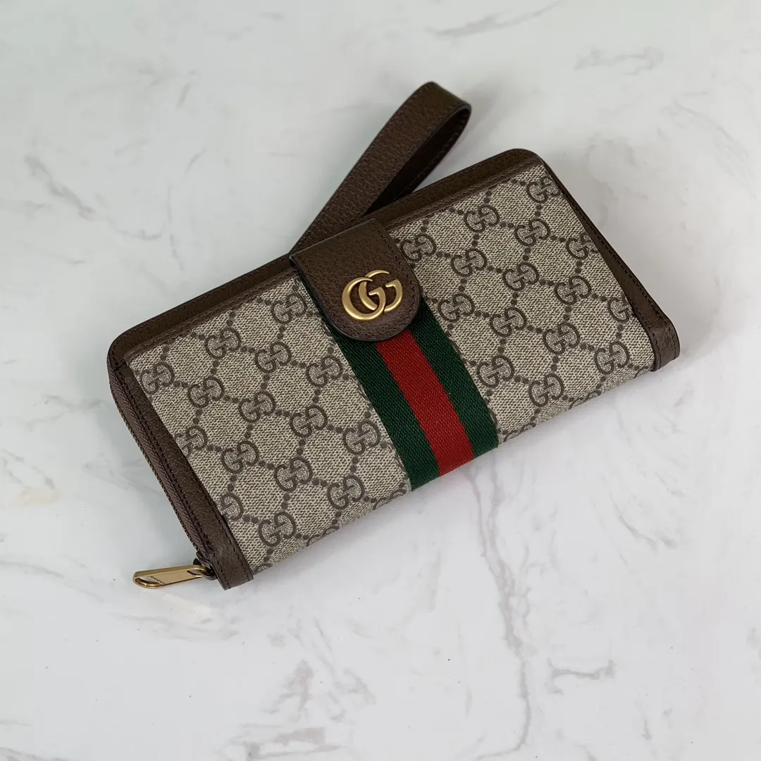 Gucci Ophidia ウォレット ベージュ ウッド調 - 画像 (5)