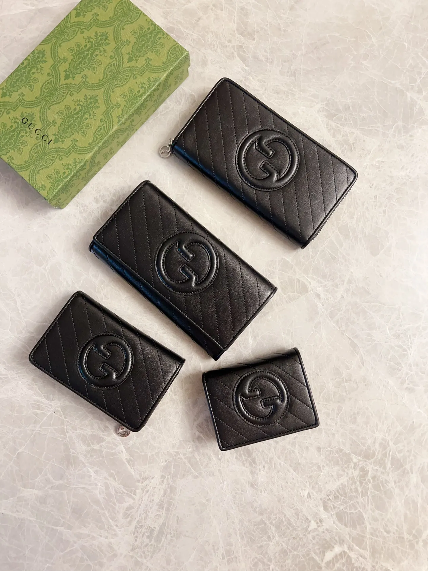 Gucci Blondie シリーズ ジップアラウンドウォレット 黒 オリジナルレザー - 画像 (9)