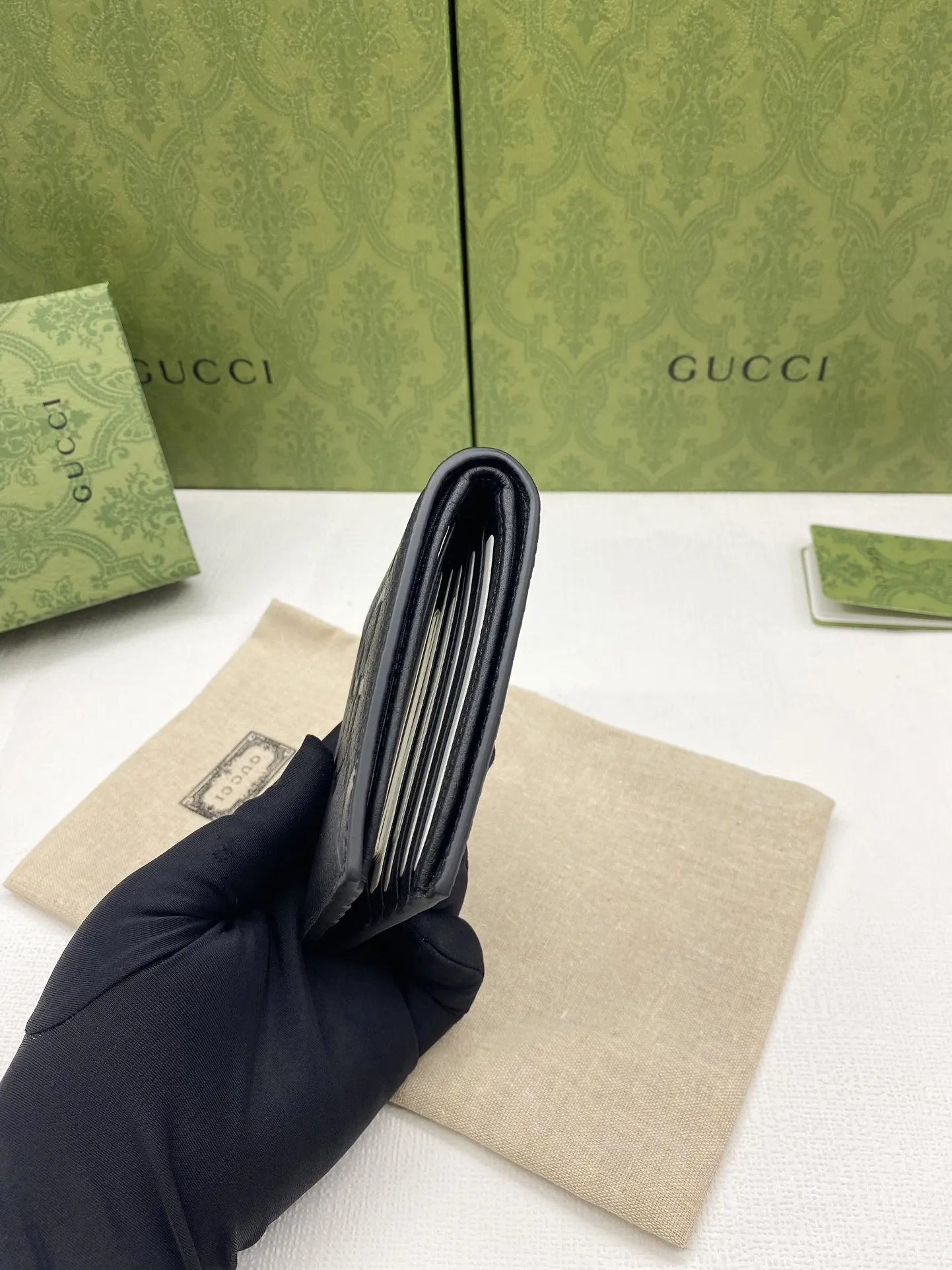 Gucci 黒色 スーパーGG スタイル 財布 - 画像 (6)