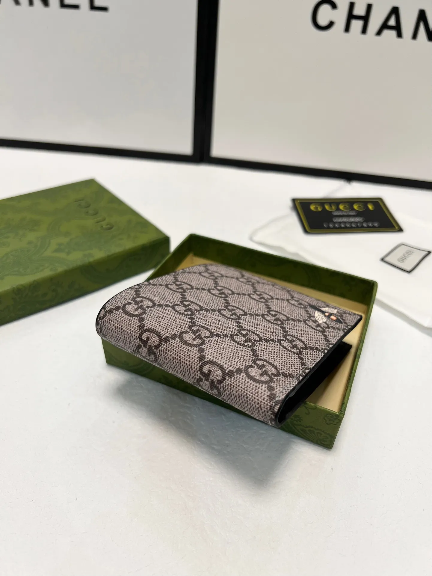 GUCCI黒とカフェ色プリント短財布451268 - 画像 (10)