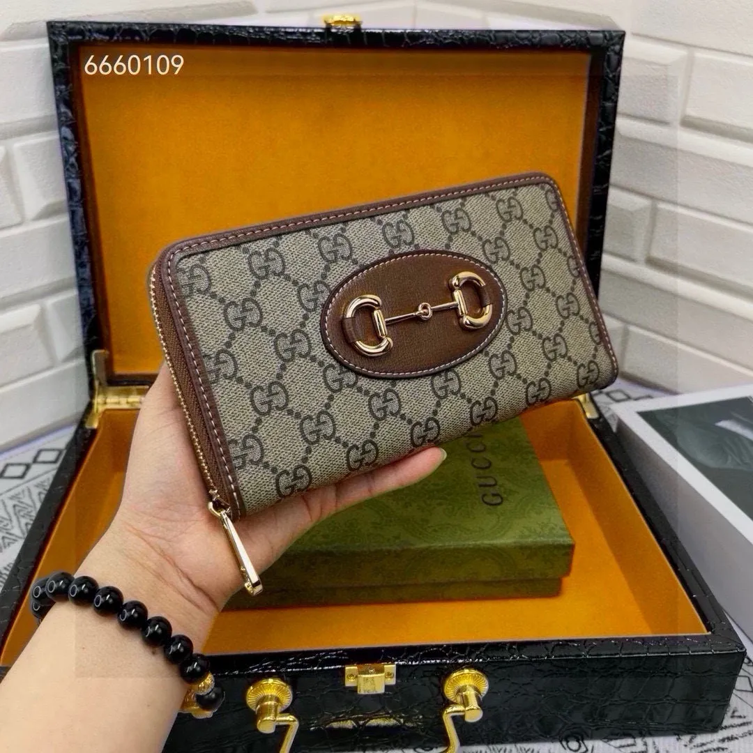 GUCCI 馬衔扣 長財布 ベージュ GG柄