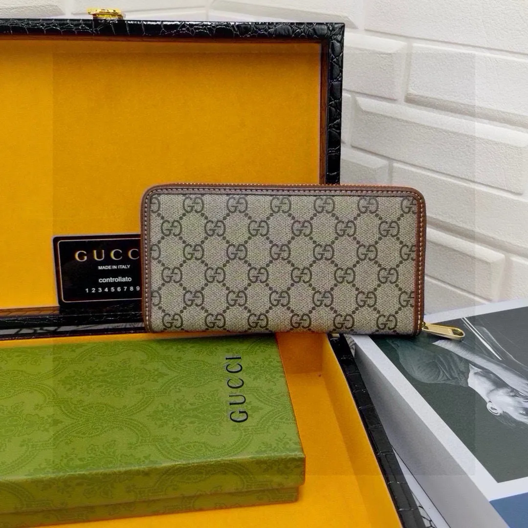 GUCCI 馬衔扣 長財布 ベージュ GG柄 - 画像 (6)