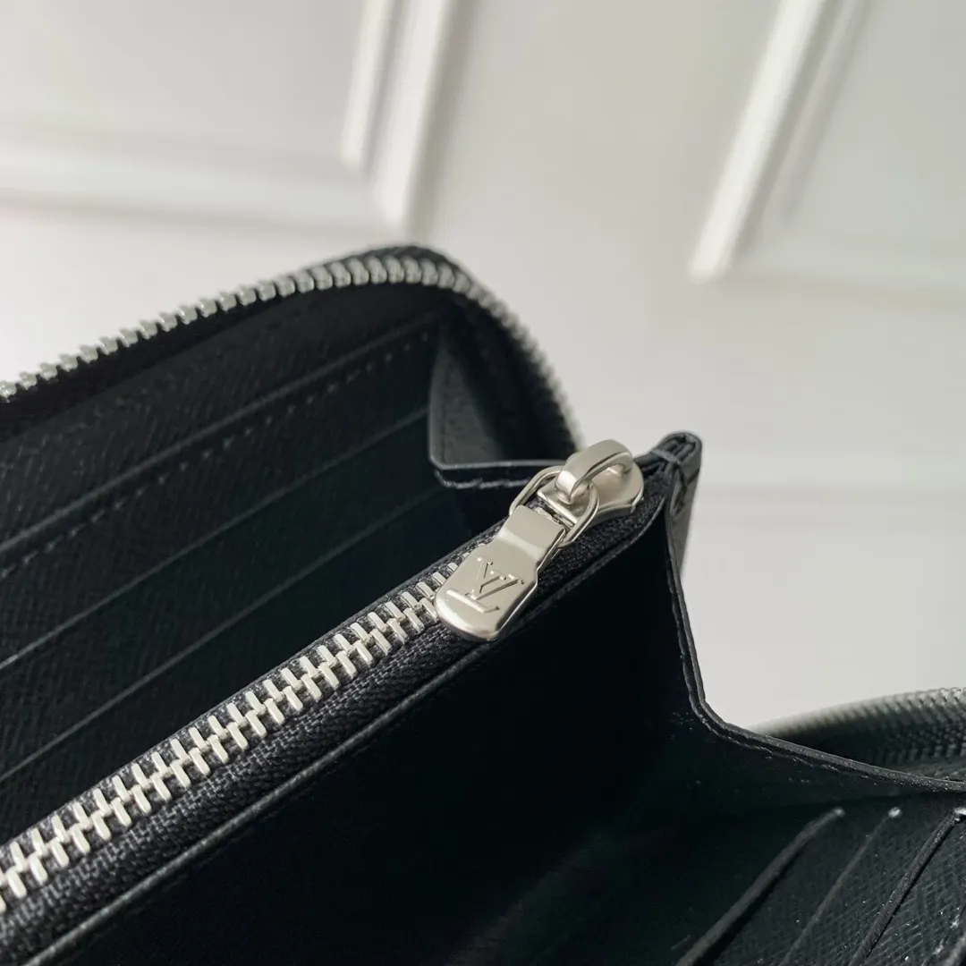 Louis Vuitton 黒 水波纹 水平ジップウォレット - 画像 (7)