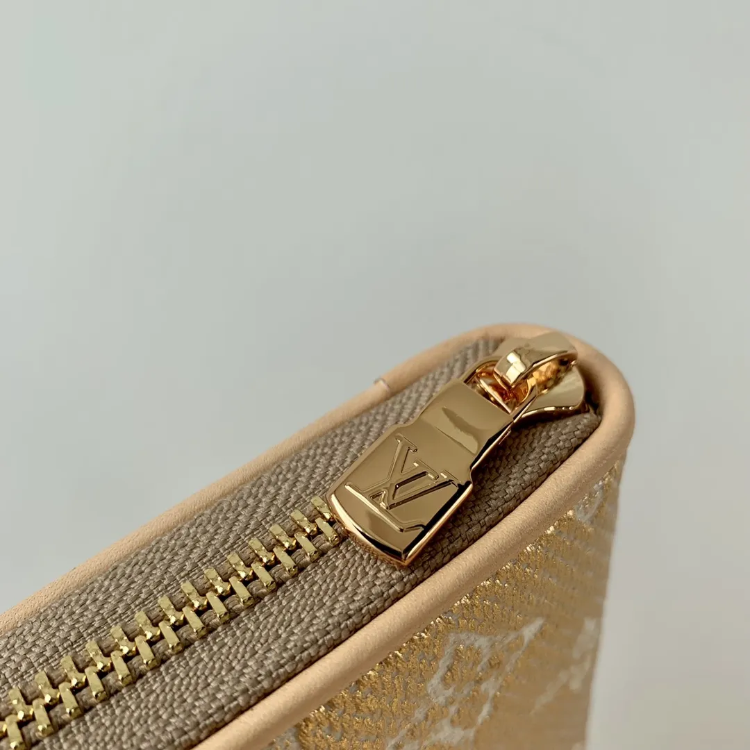 LOUIS VUITTON ゴールド Zippy Coin Perth 財布 - 画像 (5)