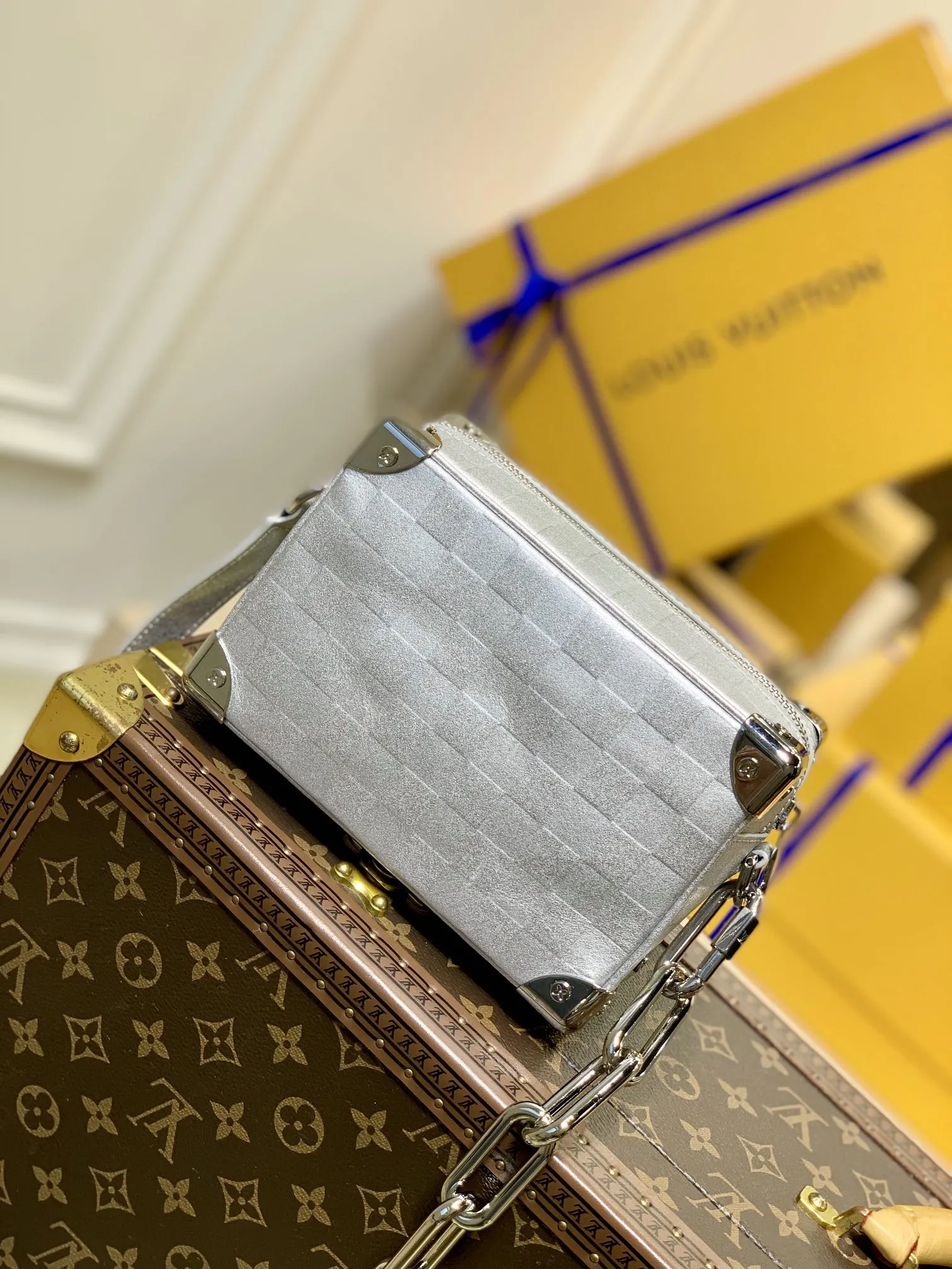 LOUIS VUITTON シルバー ダミエ ファニーパック - 画像 (3)