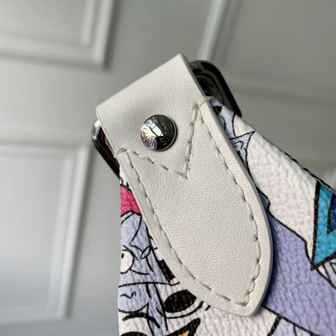 LOUIS VUITTON ダミエグラファイト ファニーパック 白花 - 画像 (7)