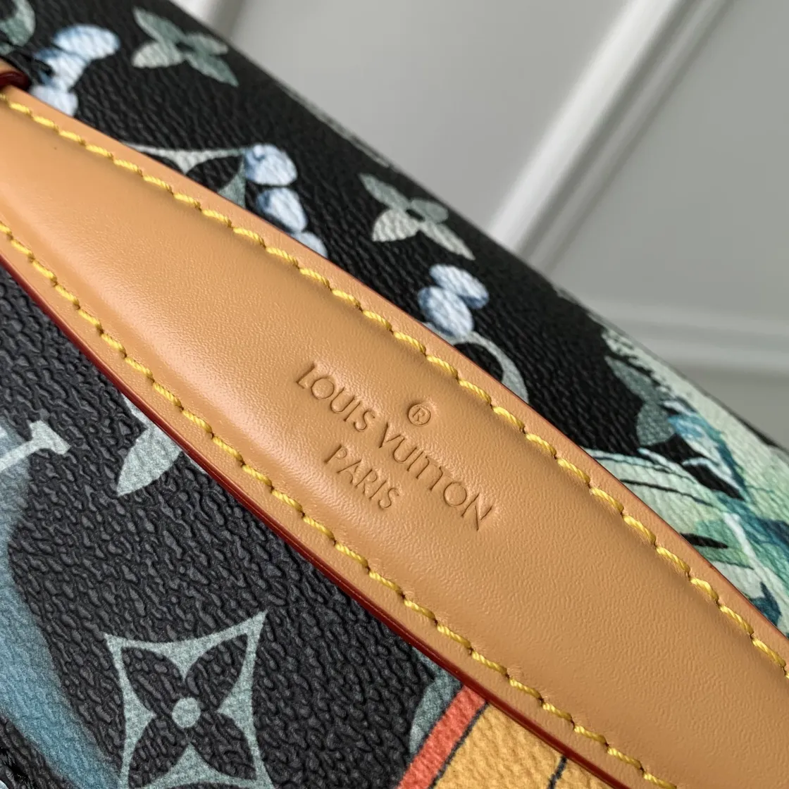 Louis Vuitton ファニーパック 青色 フラワープリント - 画像 (5)