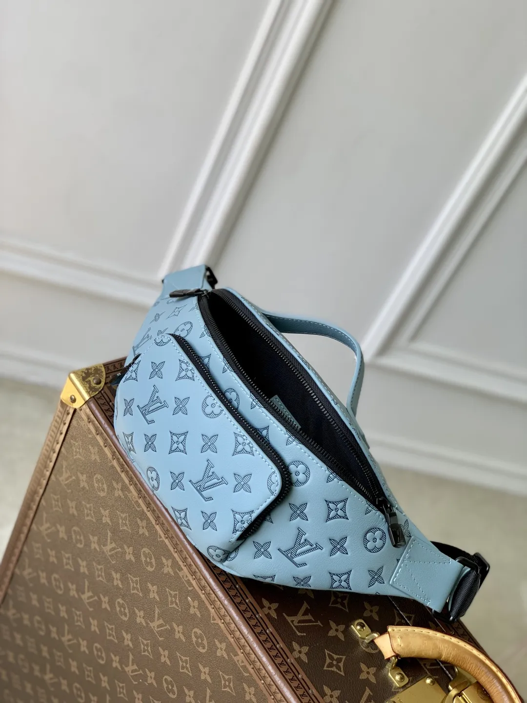 Louis Vuitton 氷青 Monogram Shadow ファニーパック - 画像 (9)