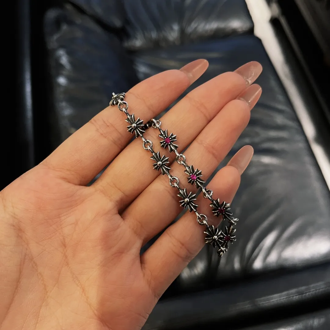 Chrome Hearts クロスブレスレット レッド スタイル - 画像 (5)