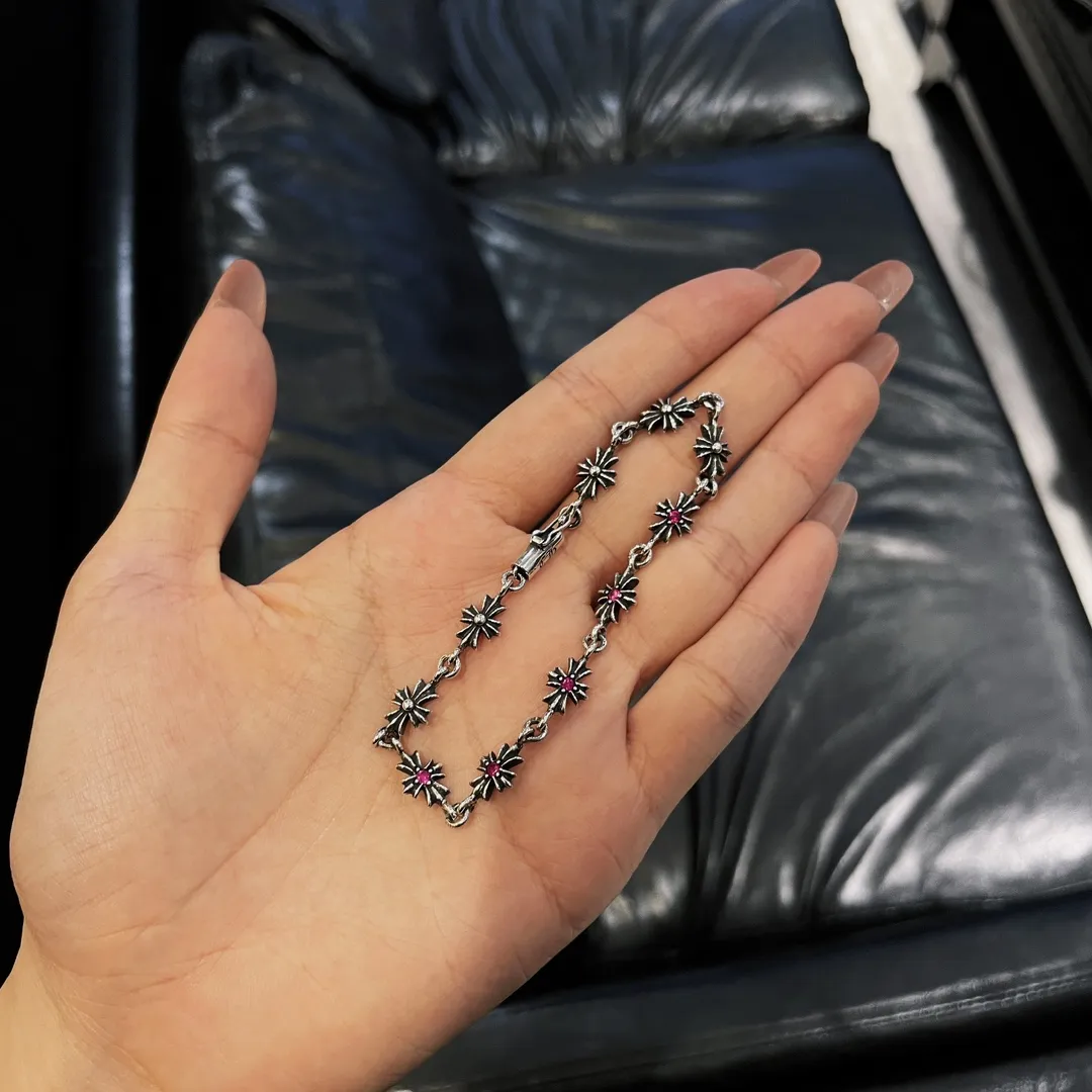 Chrome Hearts クロスブレスレット レッド スタイル - 画像 (6)