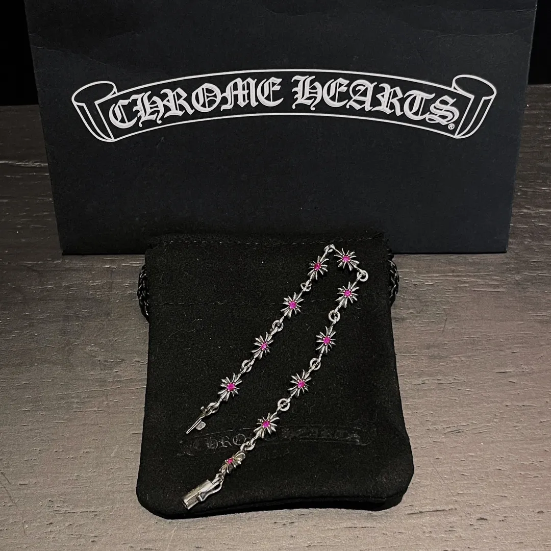 Chrome Hearts クロスブレスレット レッド スタイル - 画像 (10)