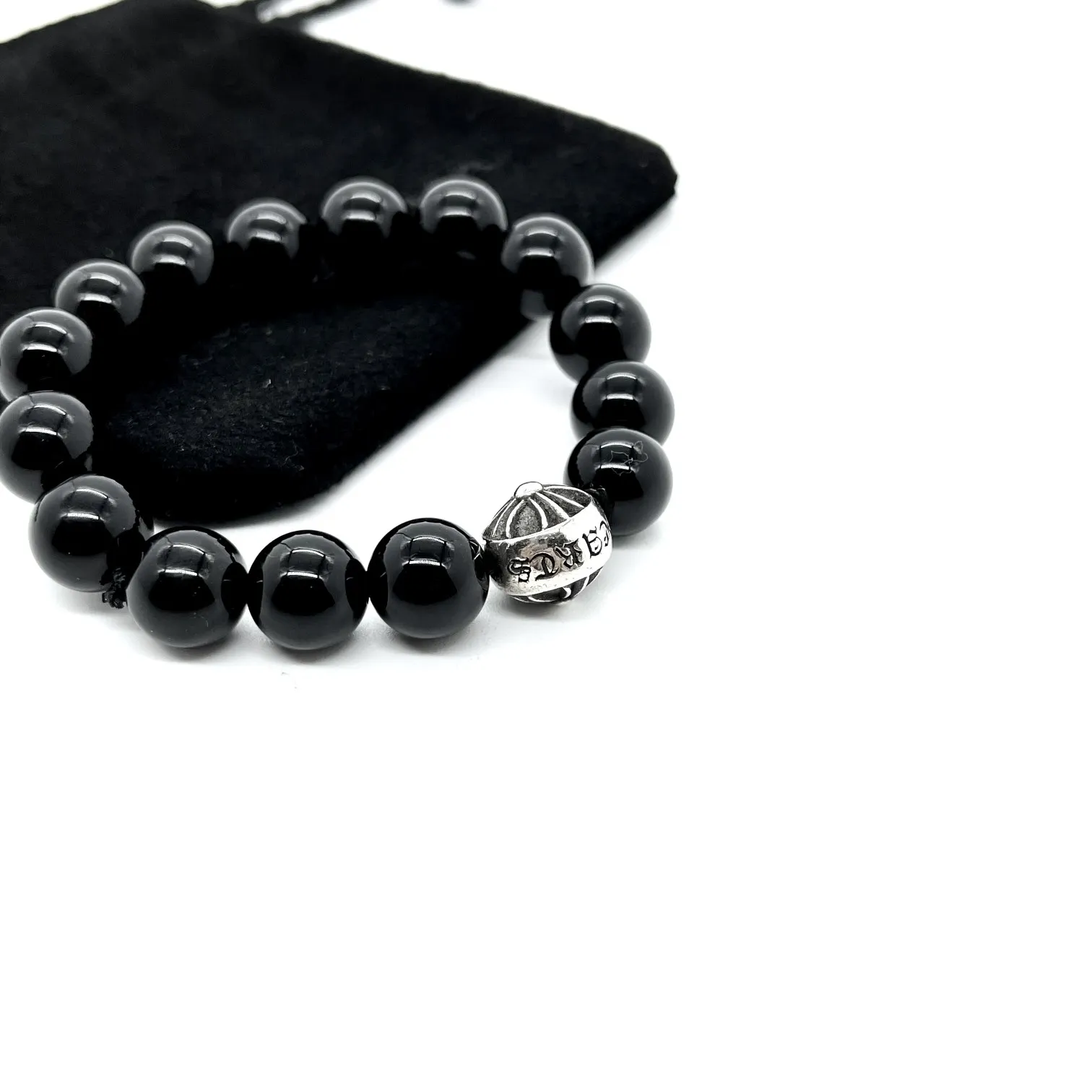 Chrome Hearts ブラックオニキスシルバーダガーブレスレット - 画像 (4)