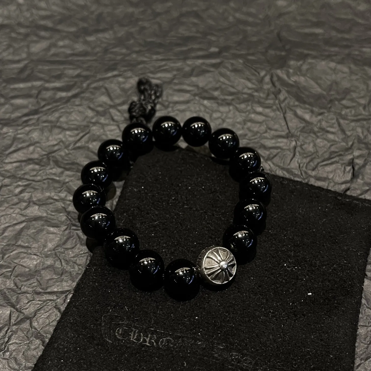 Chrome Hearts ブラックオニキスシルバーダガーブレスレット - 画像 (7)