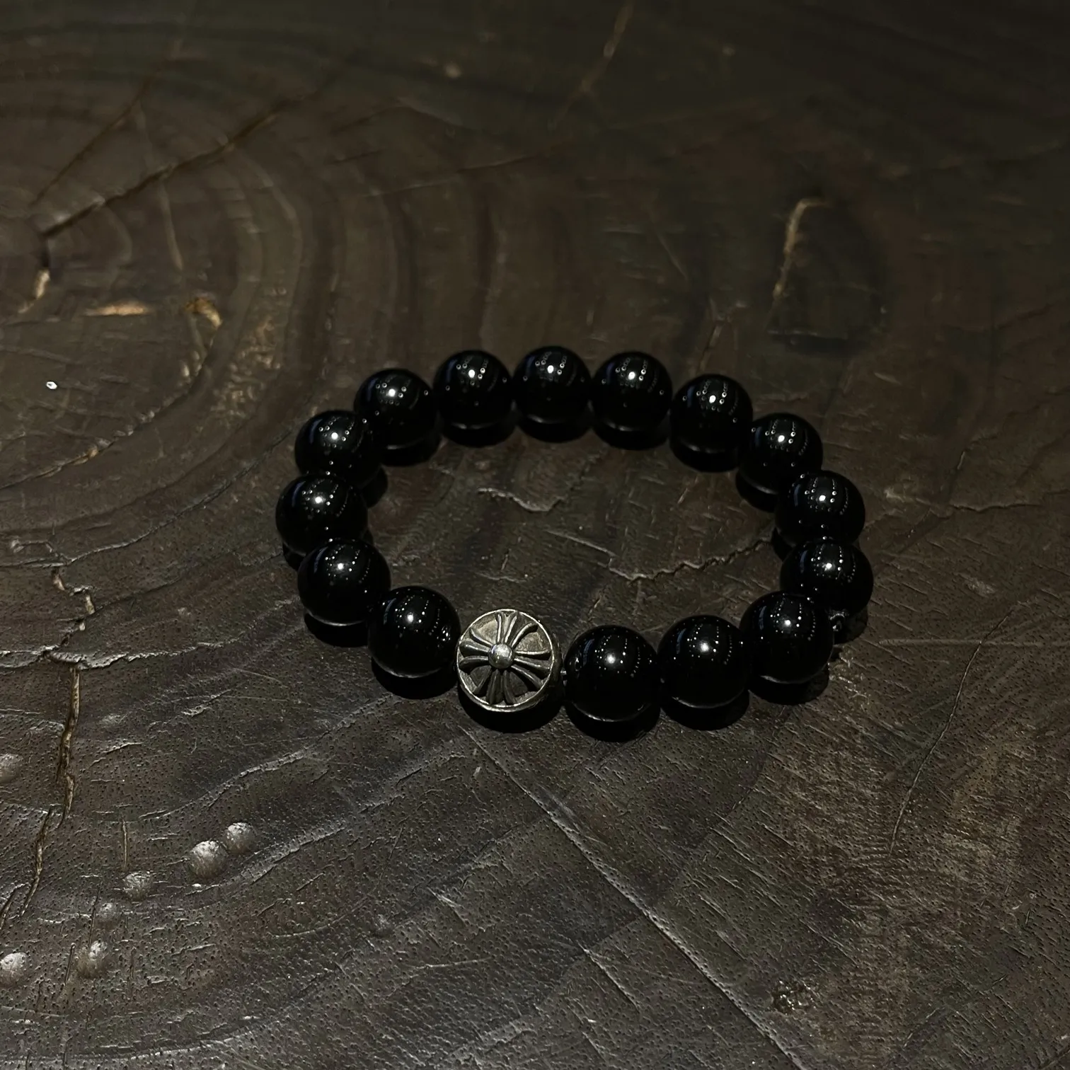 Chrome Hearts ブラックオニキスシルバーダガーブレスレット - 画像 (9)