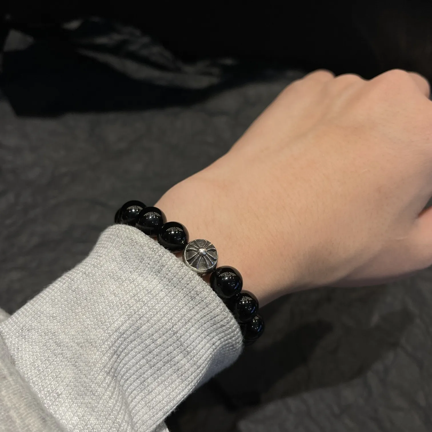 Chrome Hearts ブラックオニキスシルバーダガーブレスレット - 画像 (10)