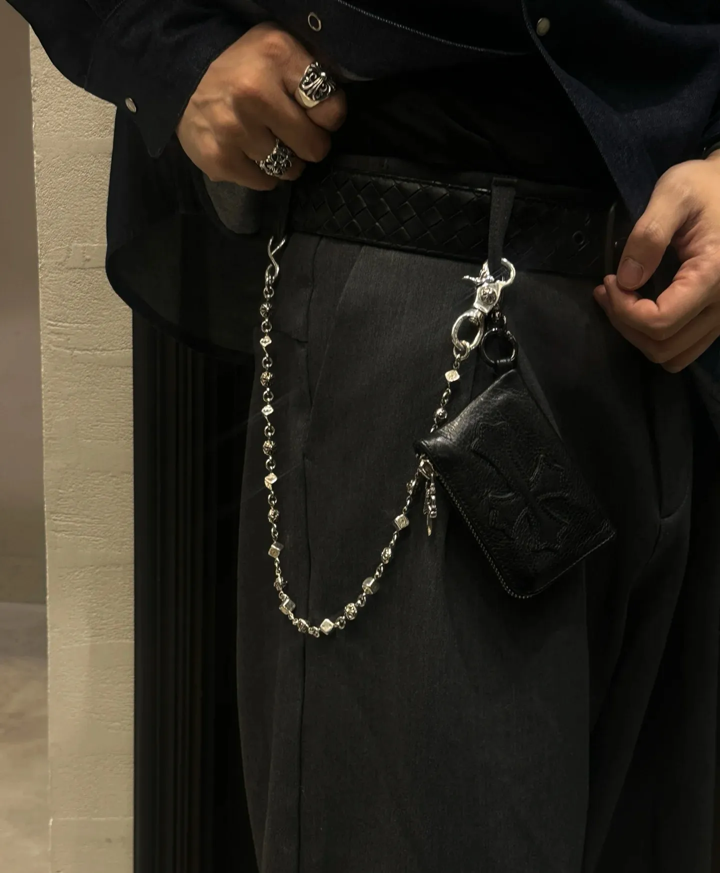 Chrome Hearts シルバー骰子 pants chain 50cm - 画像 (9)