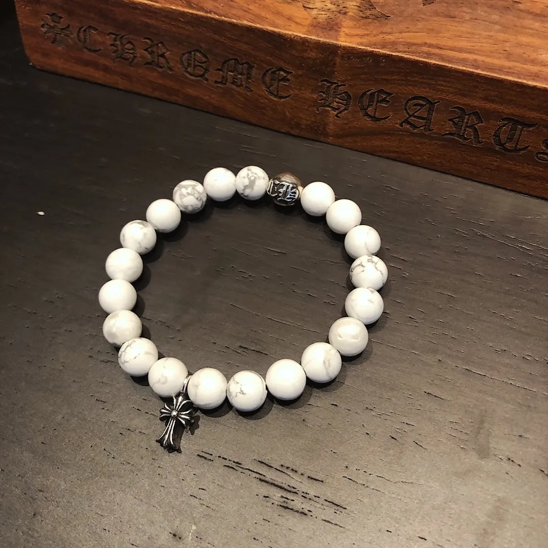 Chrome Hearts ホワイトビーズブレスレット - 画像 (3)