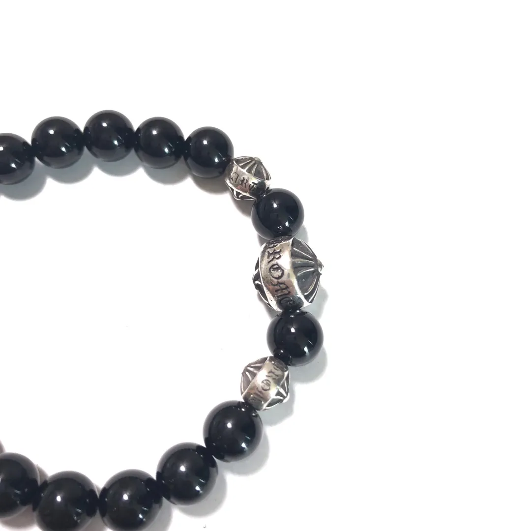 Chrome Hearts ブラックオニキスシルバーブレスレット - 画像 (4)