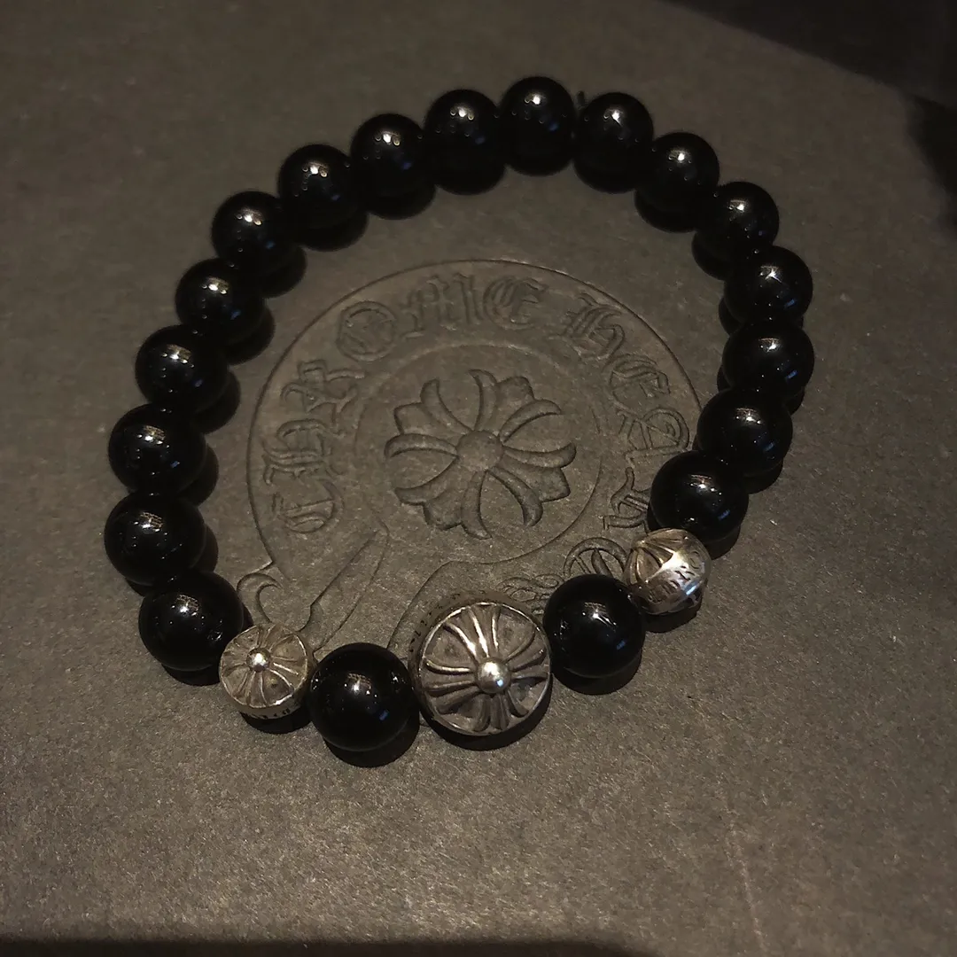 Chrome Hearts ブラックオニキスシルバーブレスレット - 画像 (7)