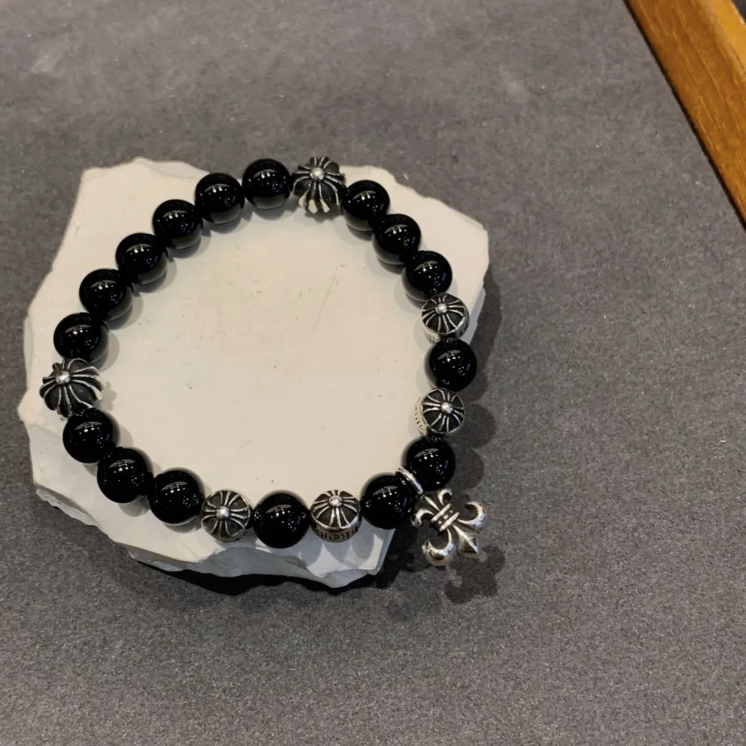 Chrome Hearts ブラックオニキスビーズブレスレット - 画像 (8)
