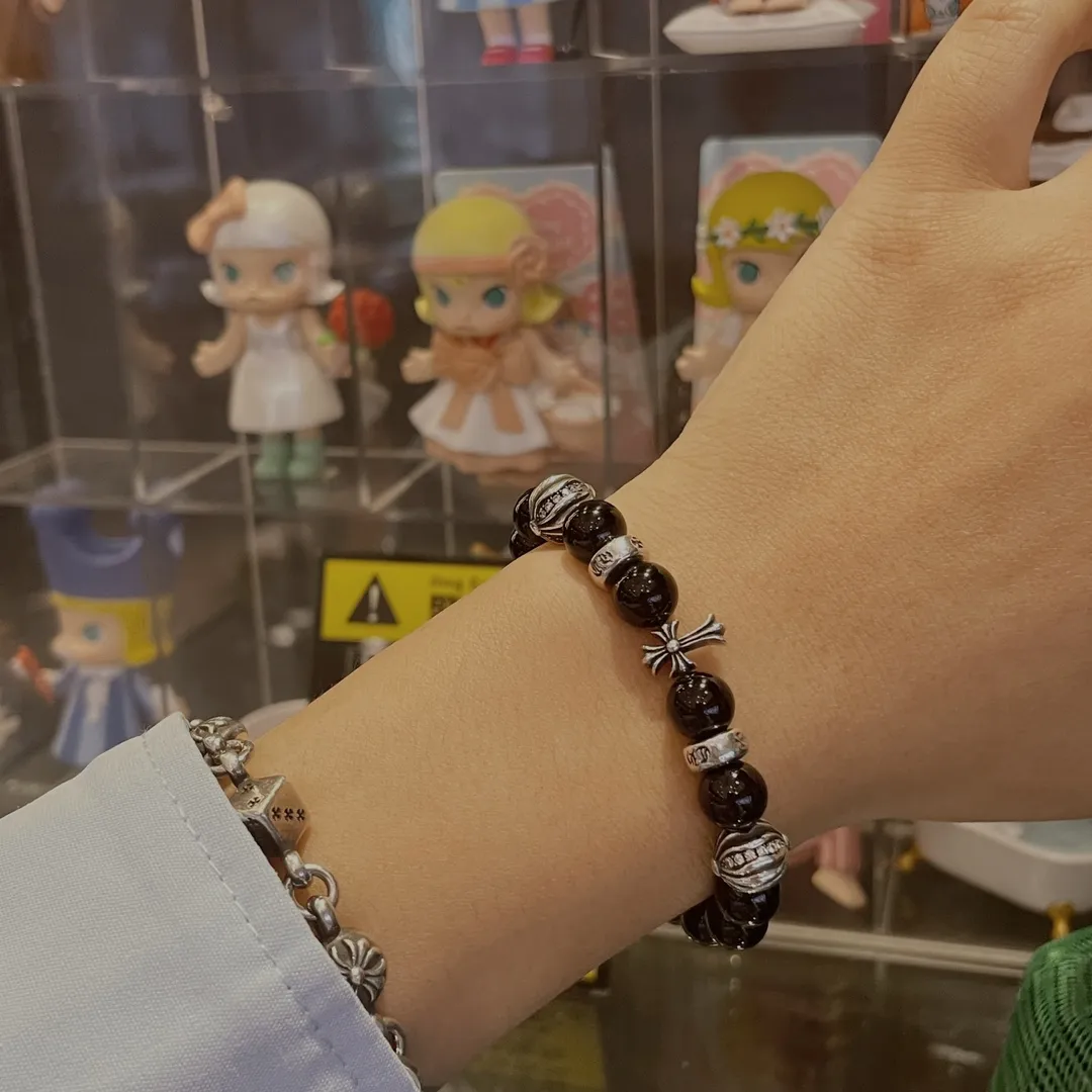 Chrome Hearts ブラックオニキスビーズブレスレット - 画像 (10)