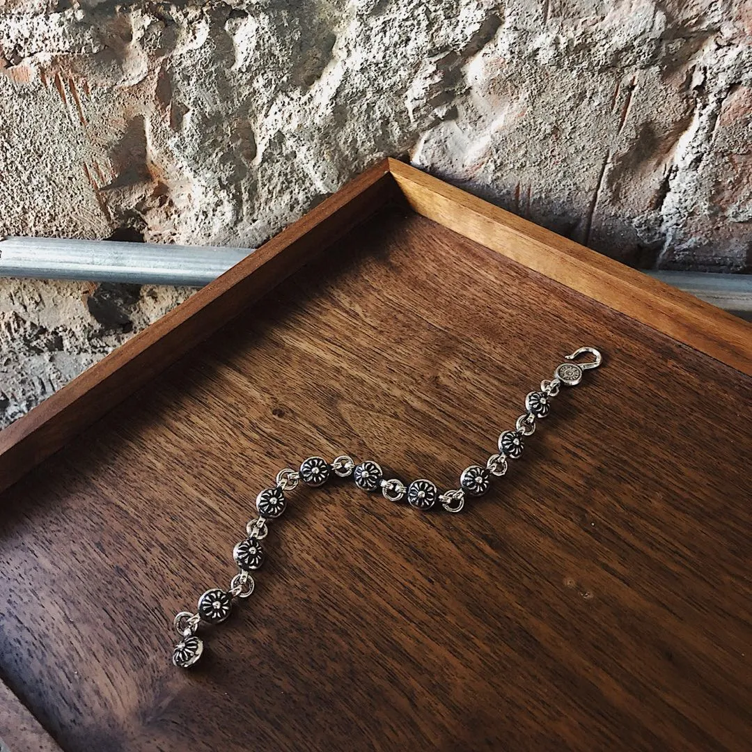 Chrome Hearts シルバー十字花珠手链 復古デザイン - 画像 (5)