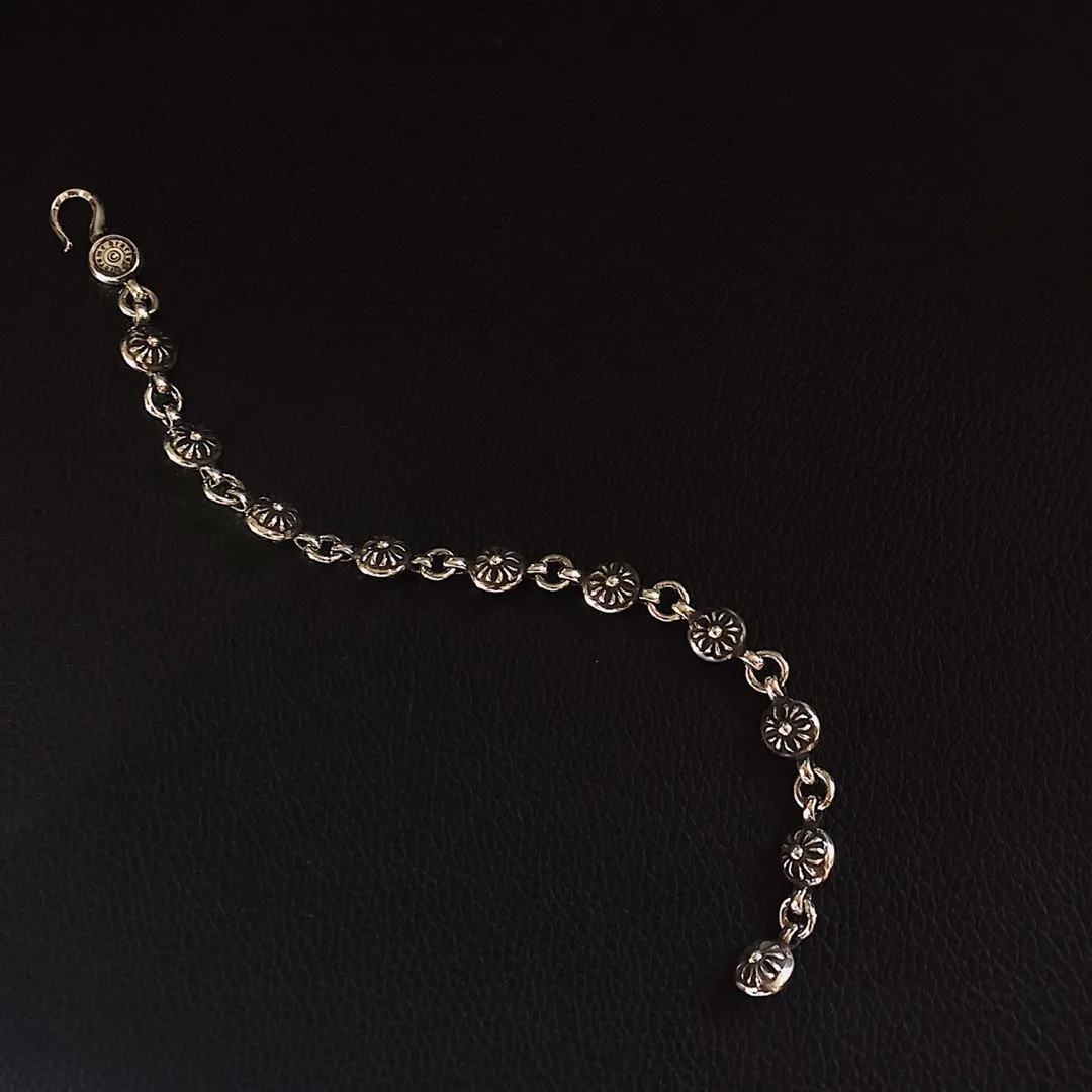 Chrome Hearts シルバー十字花珠手链 復古デザイン - 画像 (6)