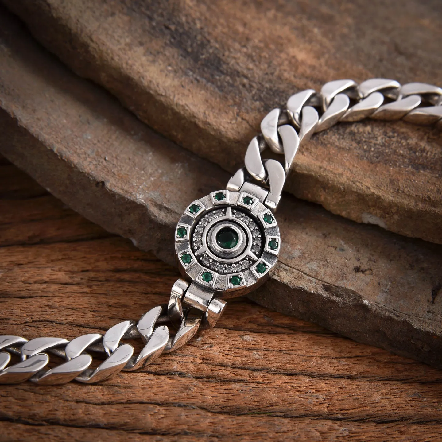 Iron Heart of Steel メンズダイヤモンドブレスレット ブルー - 画像 (4)